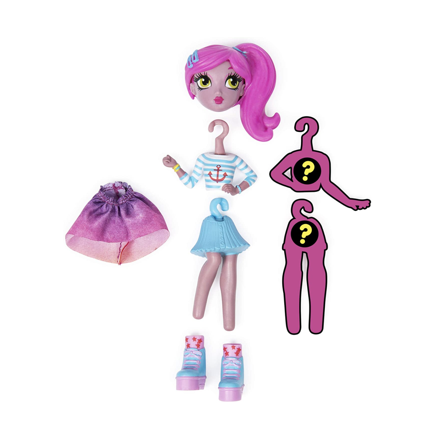 Off The Hook Style Doll, Vivian, 4-inch Small Doll with Mix and Match Fashions, for Girls Aged 5 and Up