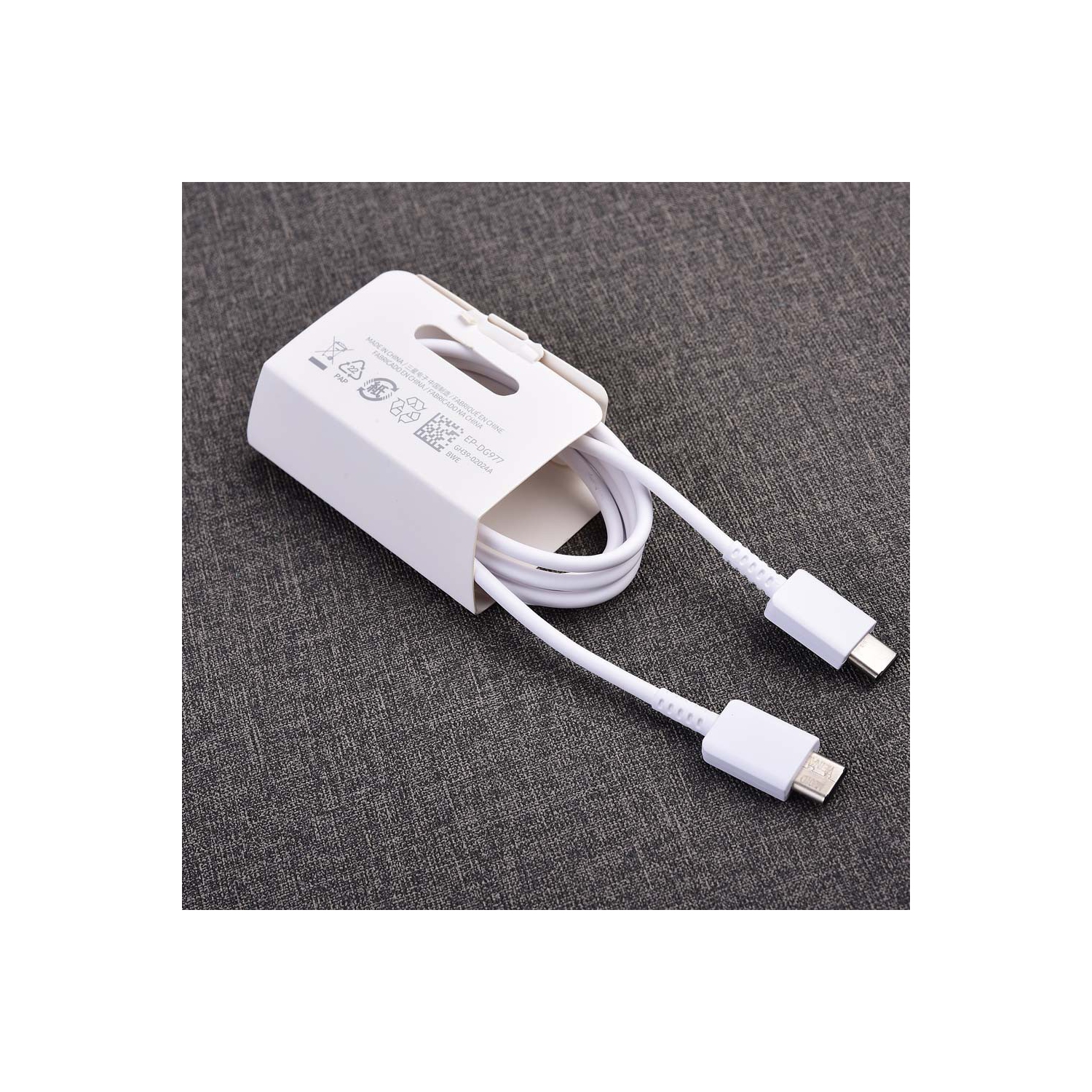 (2pack) Samsung USB-C to USB-C Charging cable for Samsung Galaxy Note 10, Note 10+, S20 and many more - White