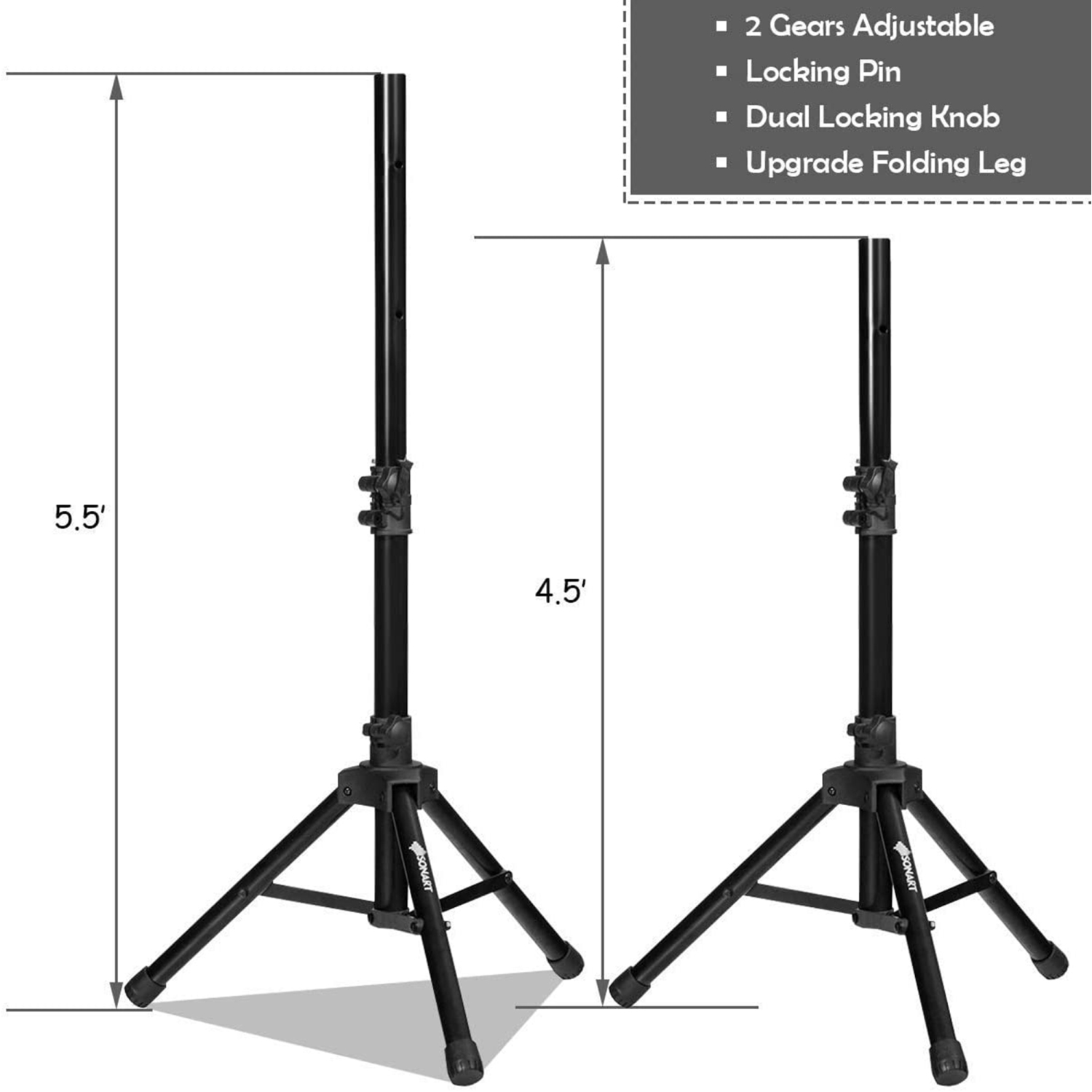 Gymax Set of 2 Loud Bluetooth Speaker 200W Active 3-Way 6.5'' PA System Speaker