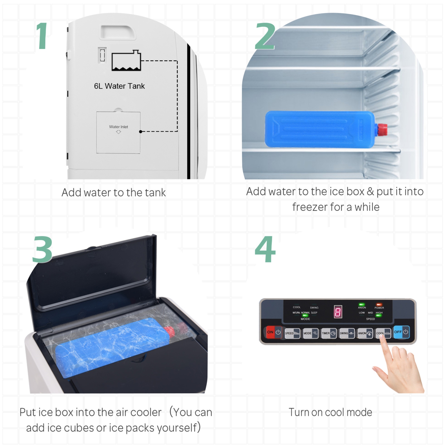 Rafraîchisseur d’air Gymax