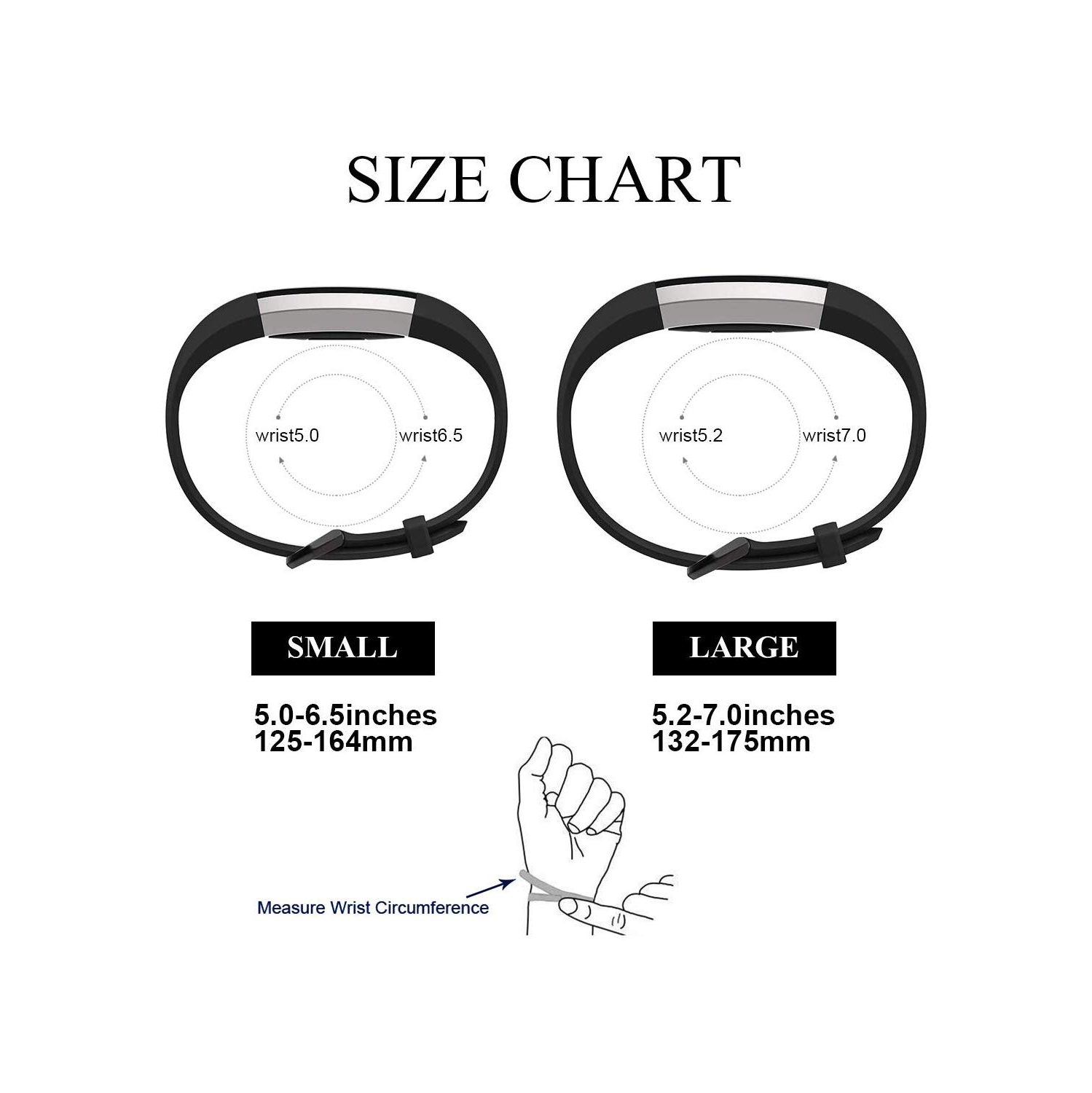 2 PACK Compatible Fitbit Alta HR and Alta Ace Bands Replacements Wristband Adjustable Smart Watch Strap Accessory