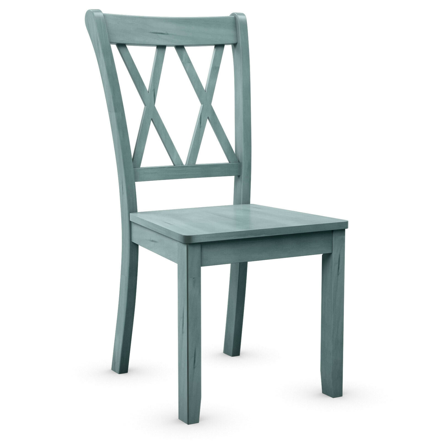 Gymax Set of 4 Wooden Dining Side Chair Armless Chair Home Kitchen Mint Green