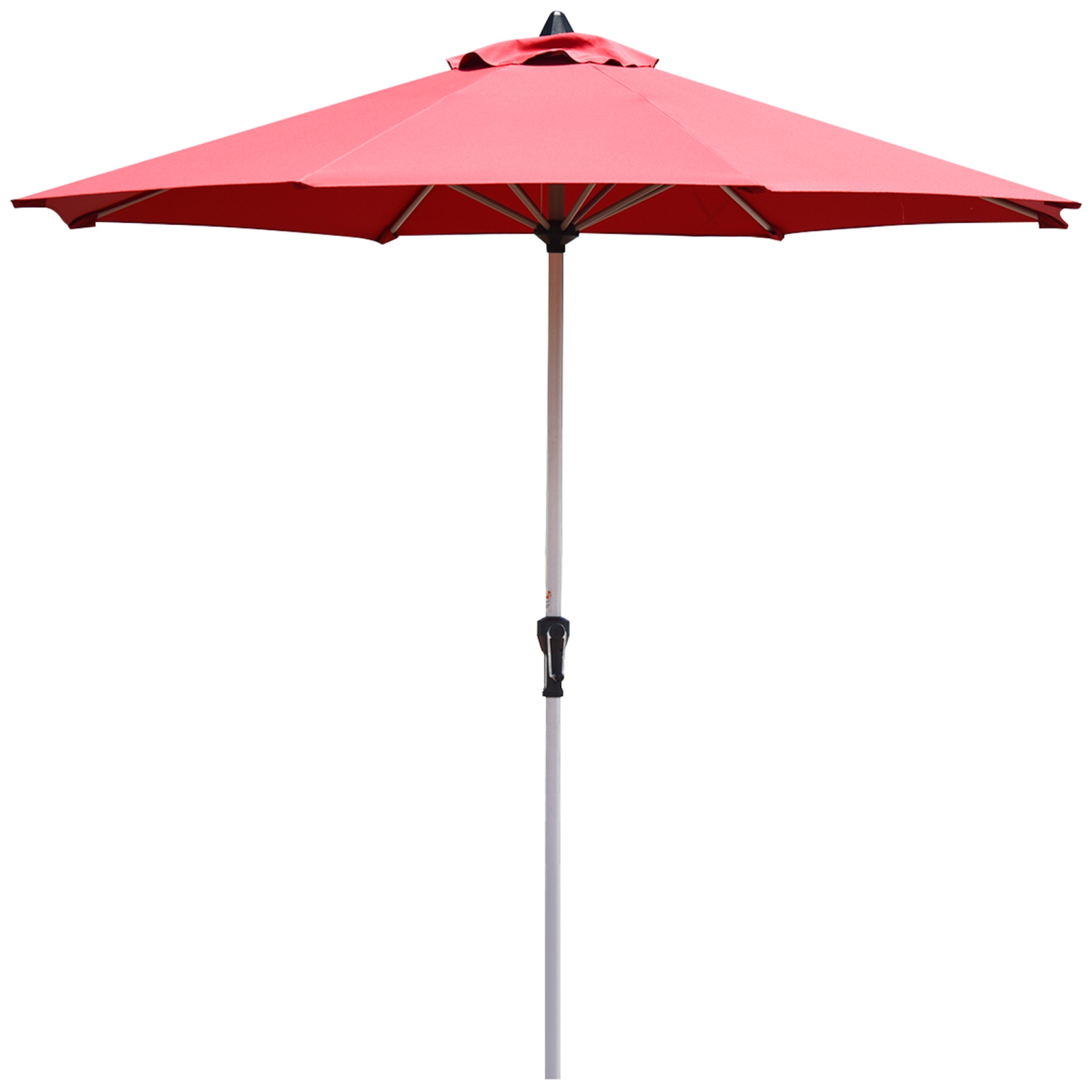 Gymax 9Ft Patio Outdoor Umbrella Market Table Umbrella w/ Crank 8 Ribs Burgundy