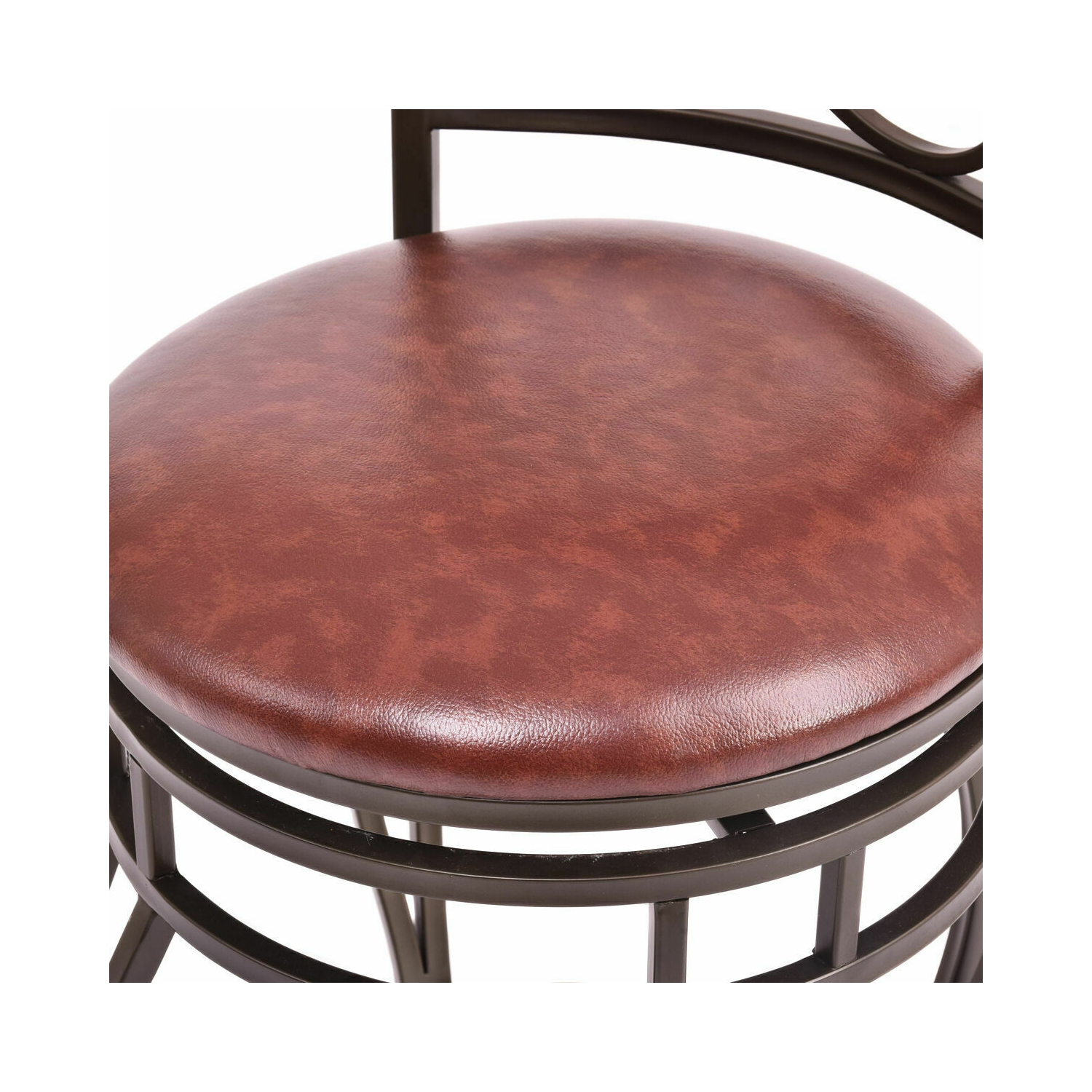 Gymax 2PCS Retro Swivel Bar Stools w/ Padded Seat Home Kitchen Pub Bistro