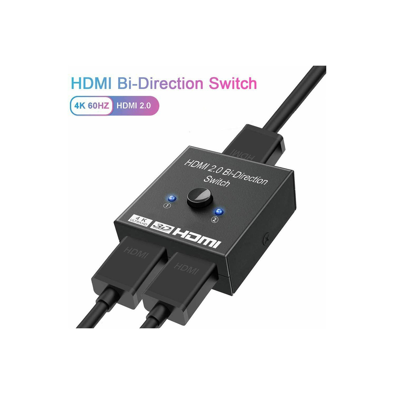 ISTAR 4K HDMI Switcher Bi-Direction 2 Input 1 Output, 1 Input 2 Output, Supports 4K 3D HD 1080P Compatible for Firestick, Xbox PS4 Roku HDTV