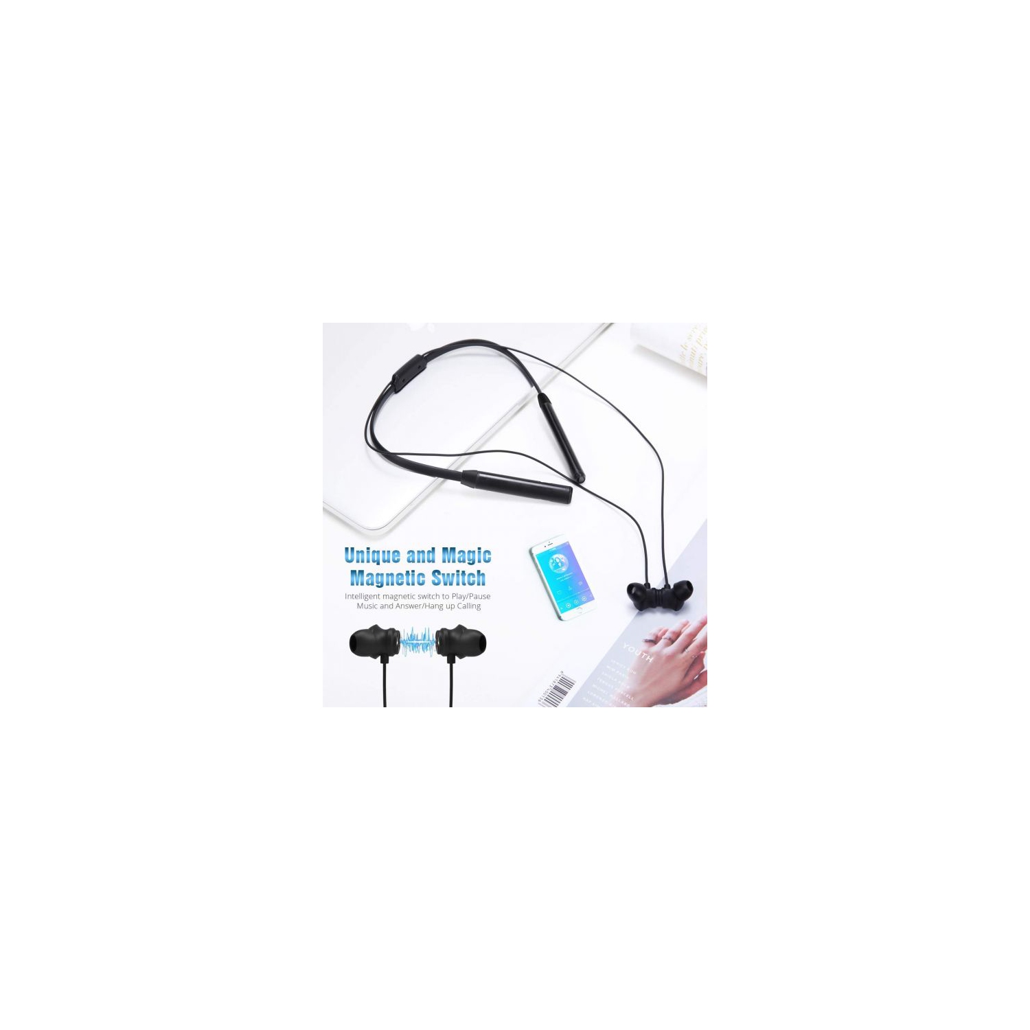 Bluedio Wireless Bluetooth 4.2 Hi-Fi Stereo Bass Edition Earphone Smart in-Ear Built in Mic IPX6 With ASAP Charging Headphones Headset