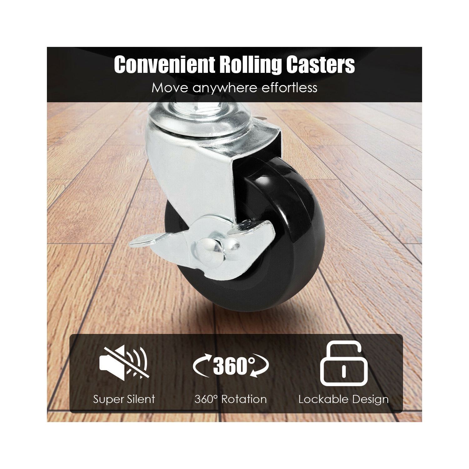 Gymax 3 Tier Rolling Cart W/Wheels Practical Handle&ABS Storage Basket Organizer White