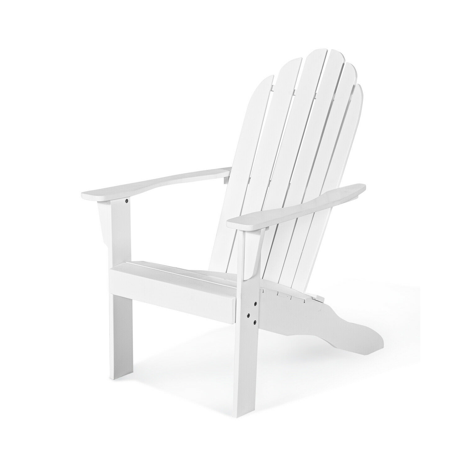 2PCS Chaise longue classique en boisAdirondack Chaise longue d'extérieur bois marque Gymax