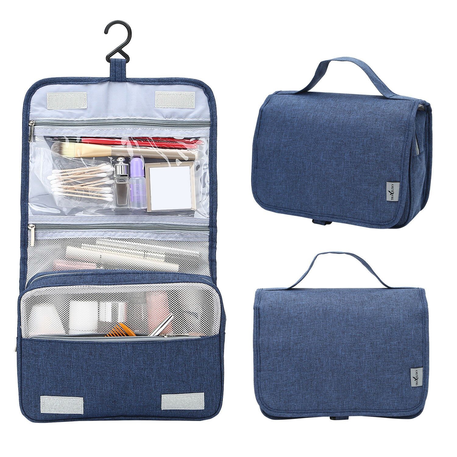ISTAR – Trousse de toilette à suspendre pour hommes, femmes, accessoires de voyage multifonctions, trousse de toilette, trousse de maquillage nylon