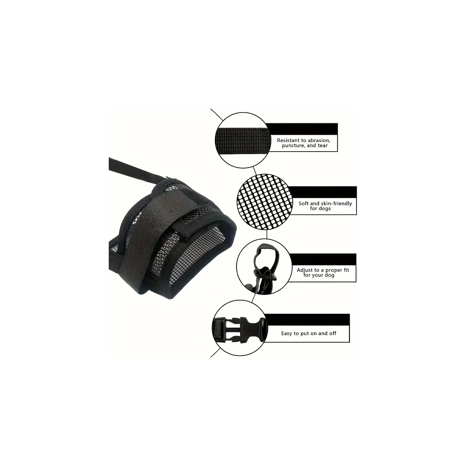 ISTAR 2 PACK Dog Mazal Anti Leaking Biting Probosis Mesh Mask, Long Nose, Nasal Mouth Cover