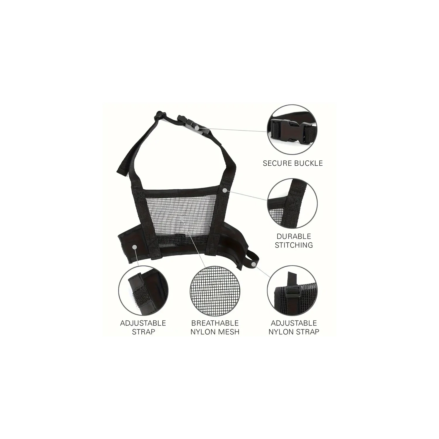 ISTAR 2 PACK Dog Mazal Anti Leaking Biting Probosis Mesh Mask, Long Nose, Nasal Mouth Cover