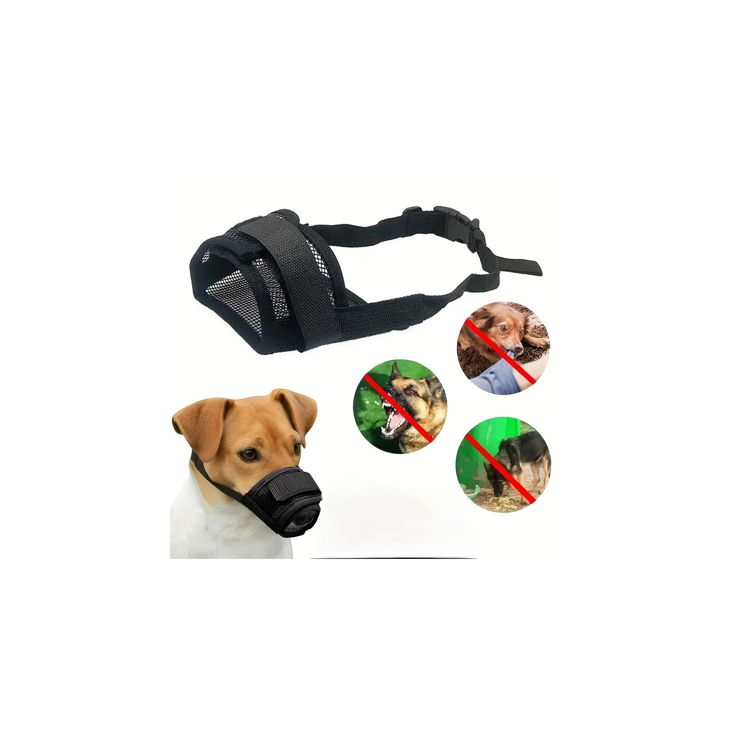 ISTAR 2 PACK Dog Mazal Anti Leaking Biting Probosis Mesh Mask, Long Nose, Nasal Mouth Cover