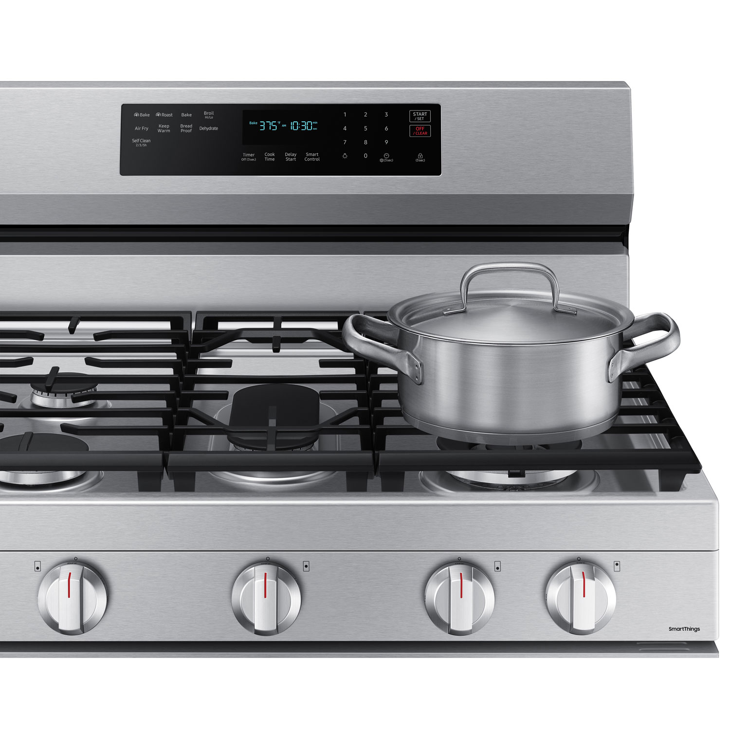 Cuisinière gaz autonome convection véritable friture air 6 pi³ 30 po Samsung - Inox