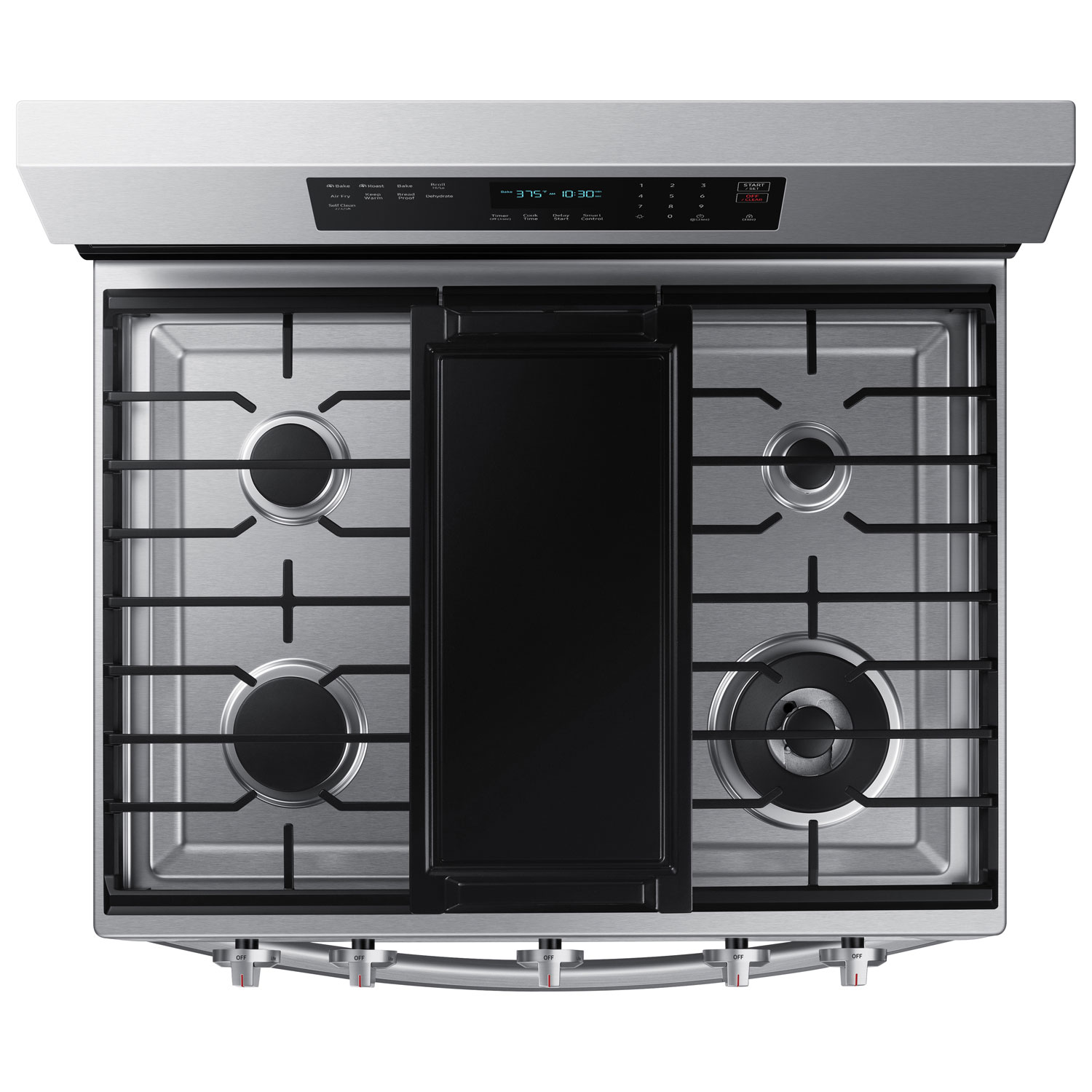 Cuisinière gaz autonome convection véritable friture air 6 pi³ 30 po Samsung - Inox