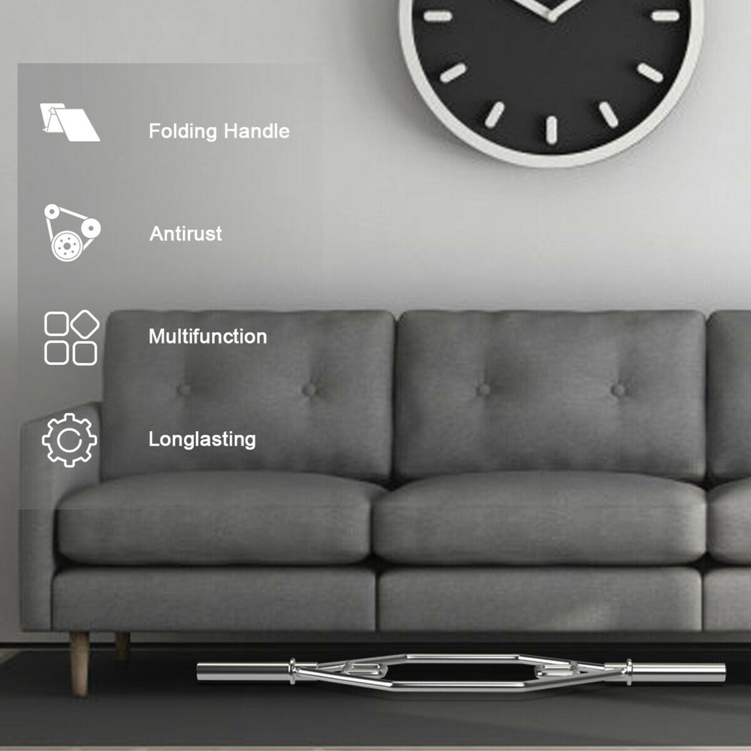 Gymax 56'' Olympic Hexagon Deadlift Bar Trap Bar w/ Folding Grips Powerlifting Push ups