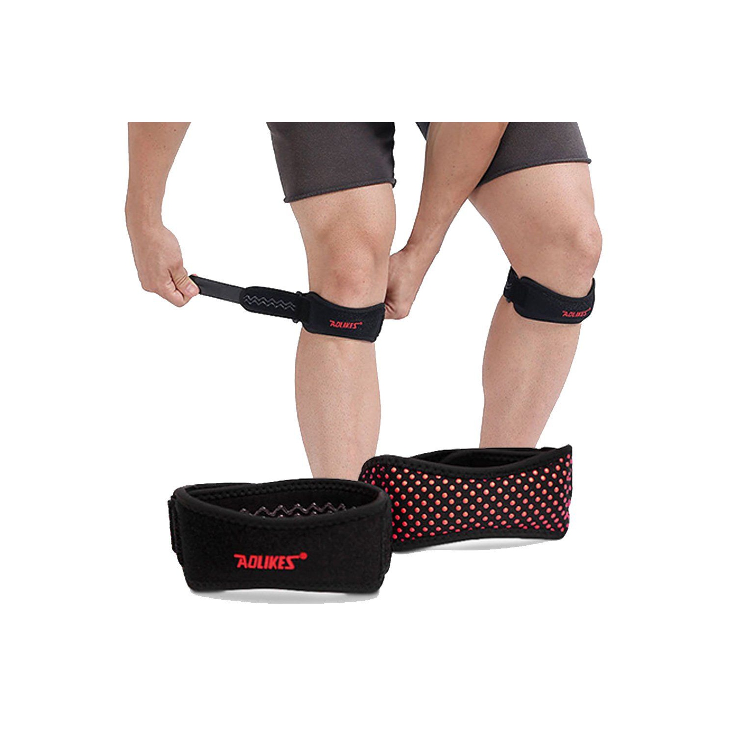 ISTAR Knee Aolikes Patella Support Strap, Adjustable Knee Brace and Patellar Tendon Support Band Pad for Knee Pain