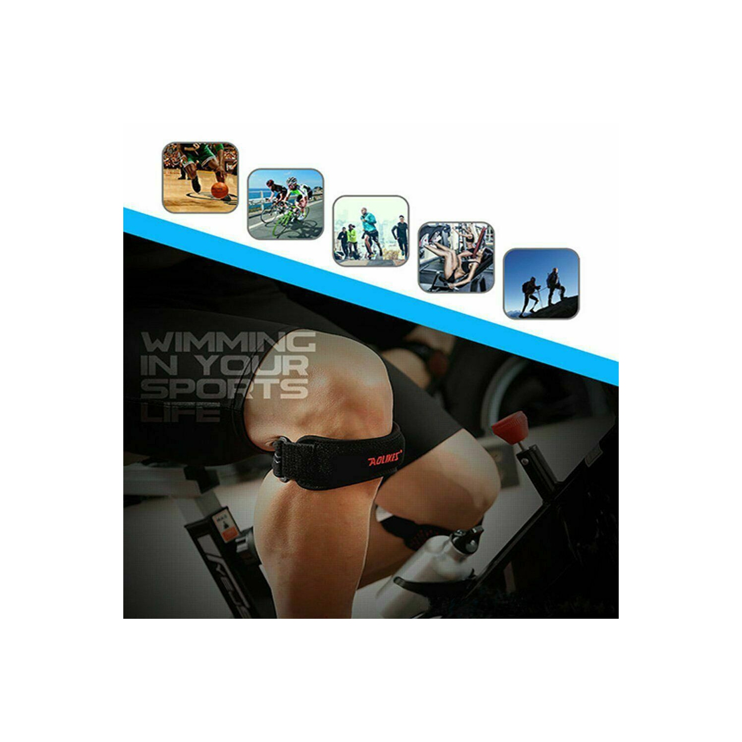 ISTAR Knee Aolikes Patella Support Strap, Adjustable Knee Brace and Patellar Tendon Support Band Pad for Knee Pain