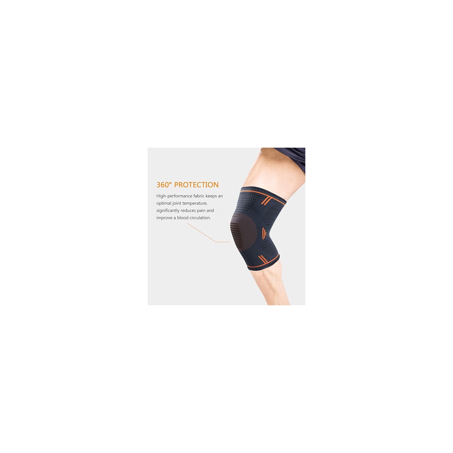 ISTAR Knee Brace, Knee Compression Sleeve Support For Men And Women, Running, Workout, Gym, Hiking, Sports