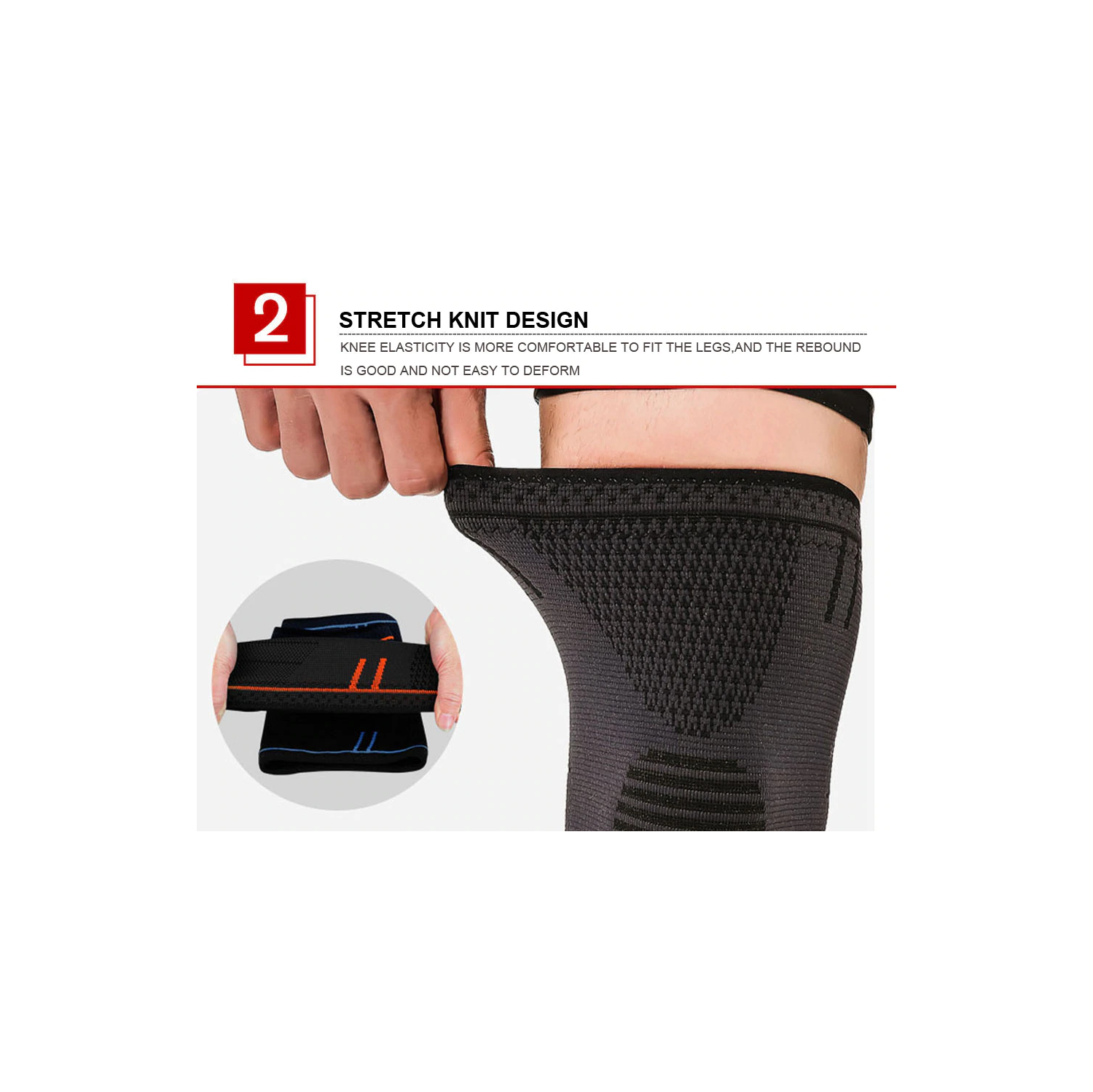 ISTAR Knee Brace, Knee Compression Sleeve Support For Men And Women, Running, Workout, Gym, Hiking, Sports