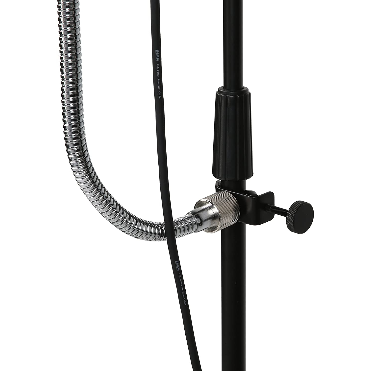 LyxPro – Protecteur d’instrument à isolation acoustique portatif VRI-40, absorbant le son, panneau de réflexion avec col de cygne robuste