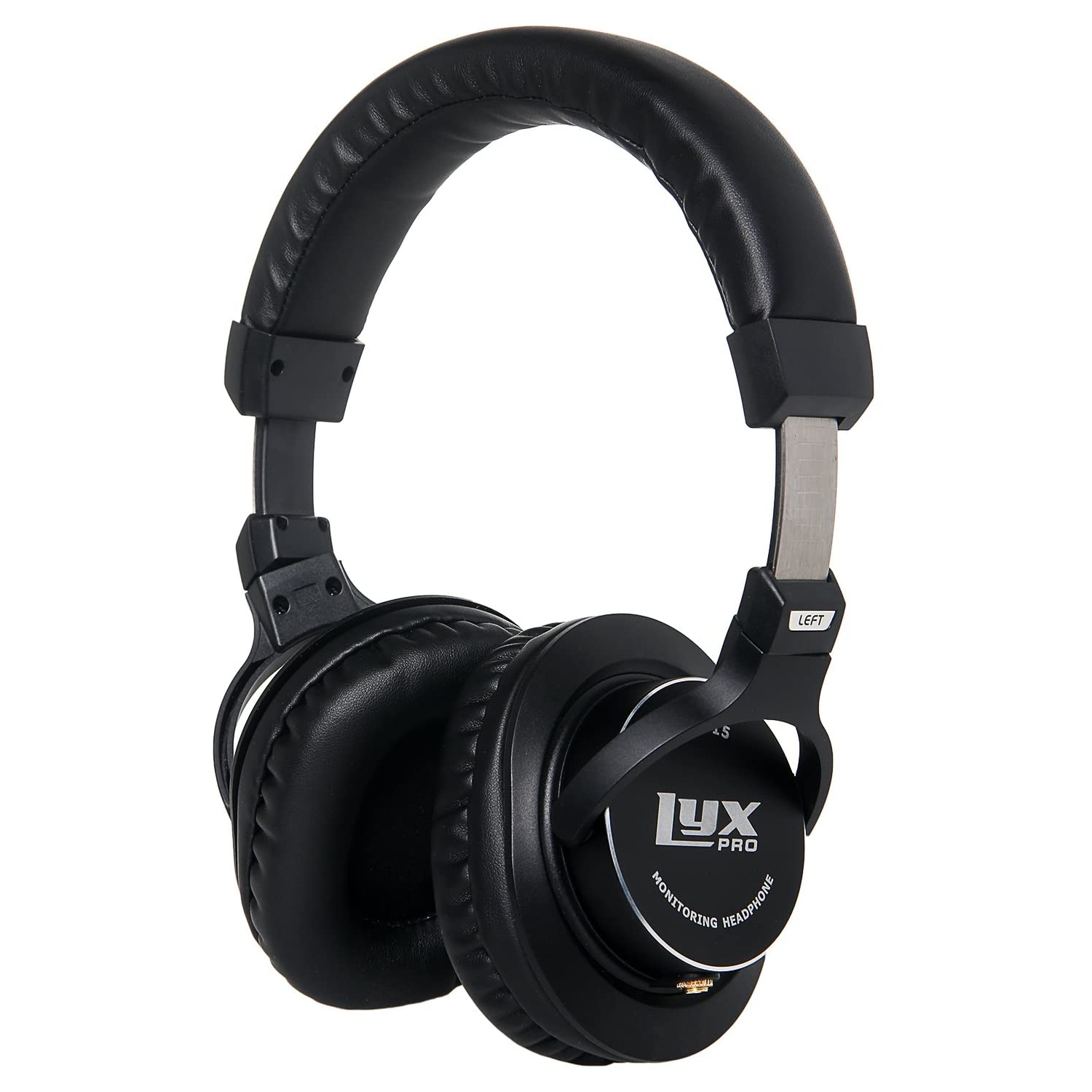 LyxPro A-15 Écouteurs circum-auriculaires à dos fermé avec câbles amovibles, noir, isolation sonore, enregistrement studio professionnel, écoute de