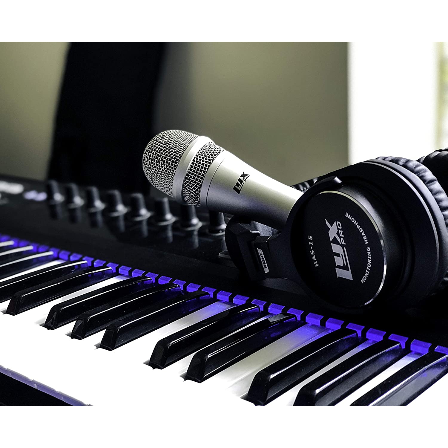 LyxPro A-15 Écouteurs circum-auriculaires à dos fermé avec câbles amovibles, noir, isolation sonore, enregistrement studio professionnel, écoute de