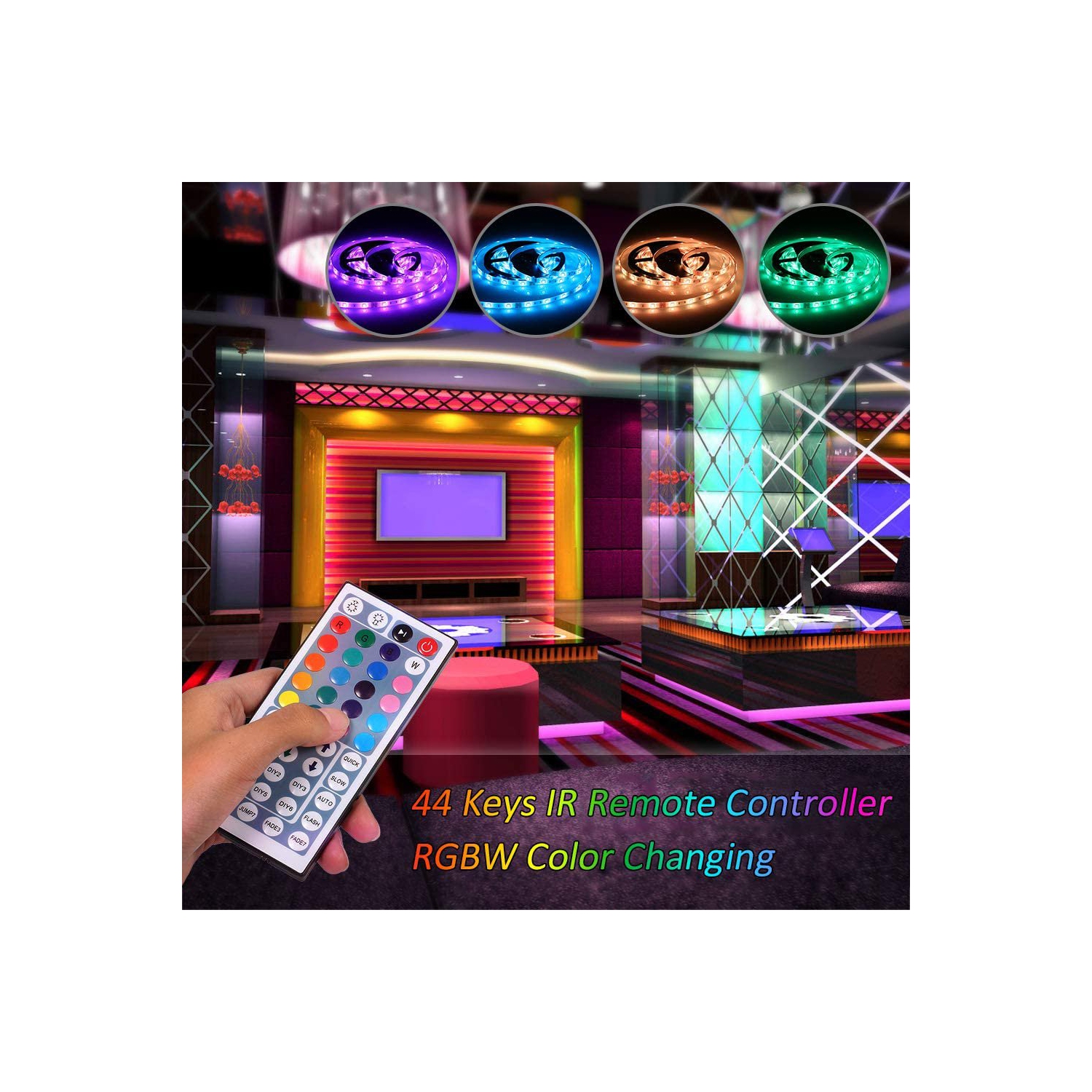 ISTAR Led Lights 32.8t Long Led Strip Lights for Bedroom Color Changing Luces Led para Decoracion Habitacion RGB DIY Color Option with Power Supply