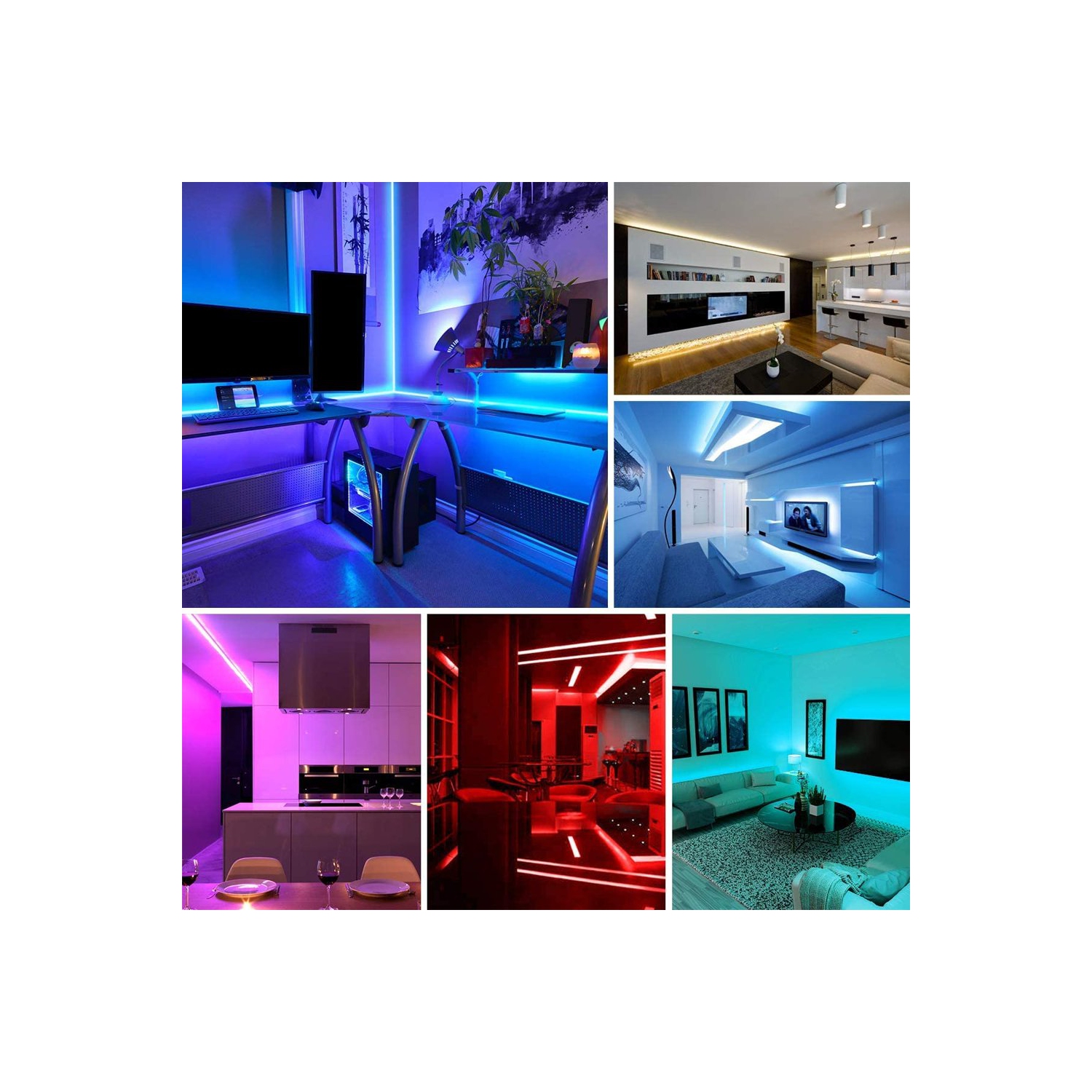 ISTAR Led Lights 32.8t Long Led Strip Lights for Bedroom Color Changing Luces Led para Decoracion Habitacion RGB DIY Color Option with Power Supply