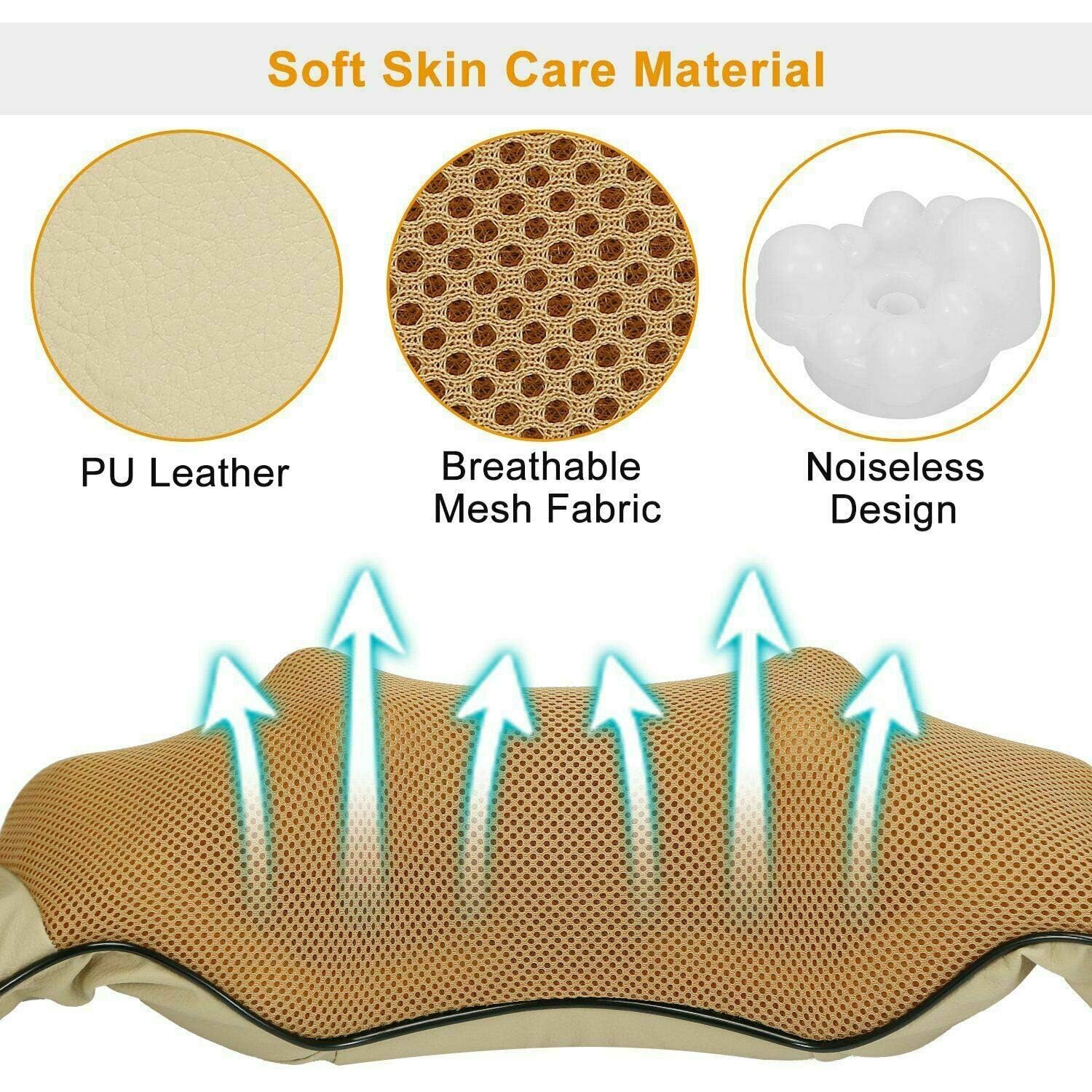 Neck Massager, Shiatsu Back Neck Massager with Heat, Electric Back Massager, Neck Massager Pillow for Neck, Back, Shoulder, Foot, Leg, Muscle Pain