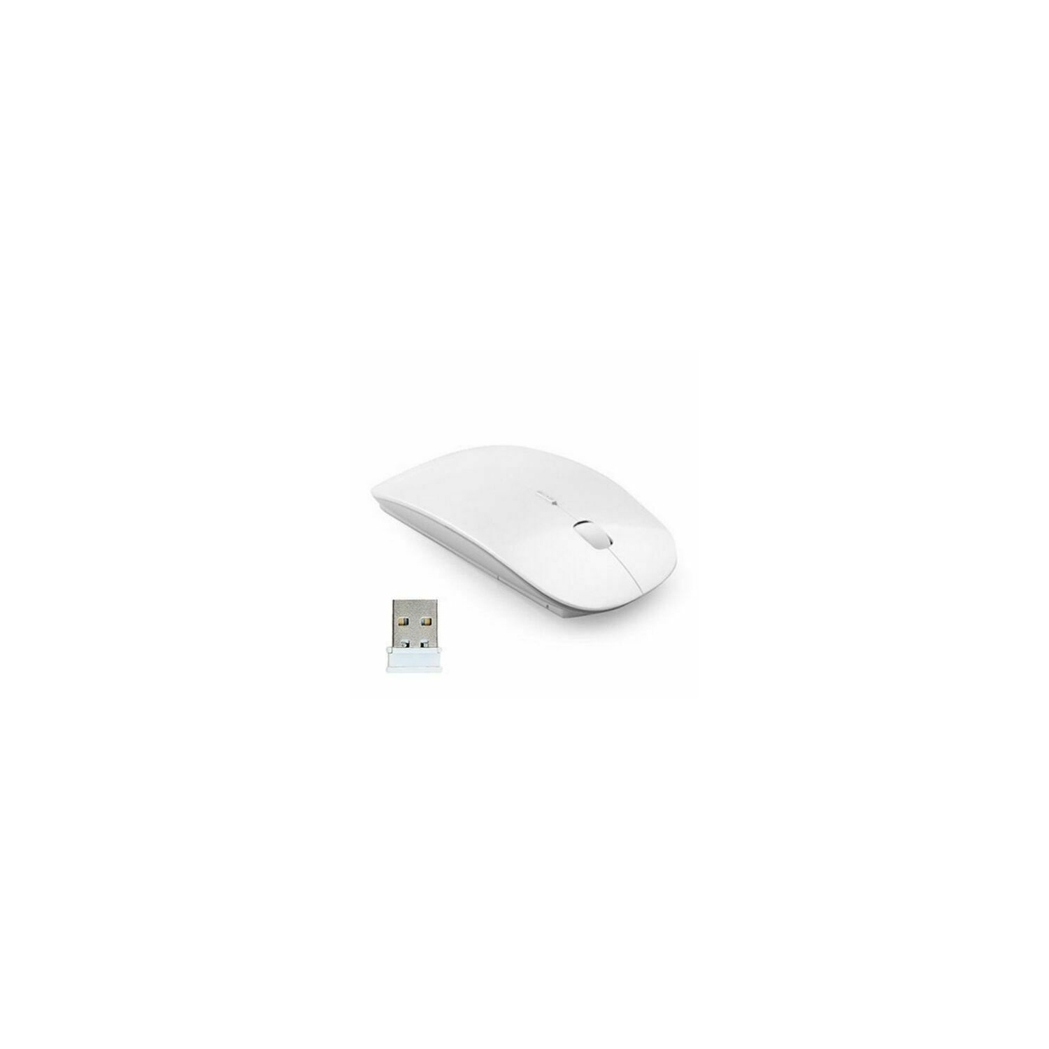 ISTAR 2.4ghz Wireless Mouse Ultra Slim USB 1600 DPI Optical Wireless Computer Mini Scroll Wireless Mouses for iPad MacBook Laptop Android Tablet Windows PC, White
