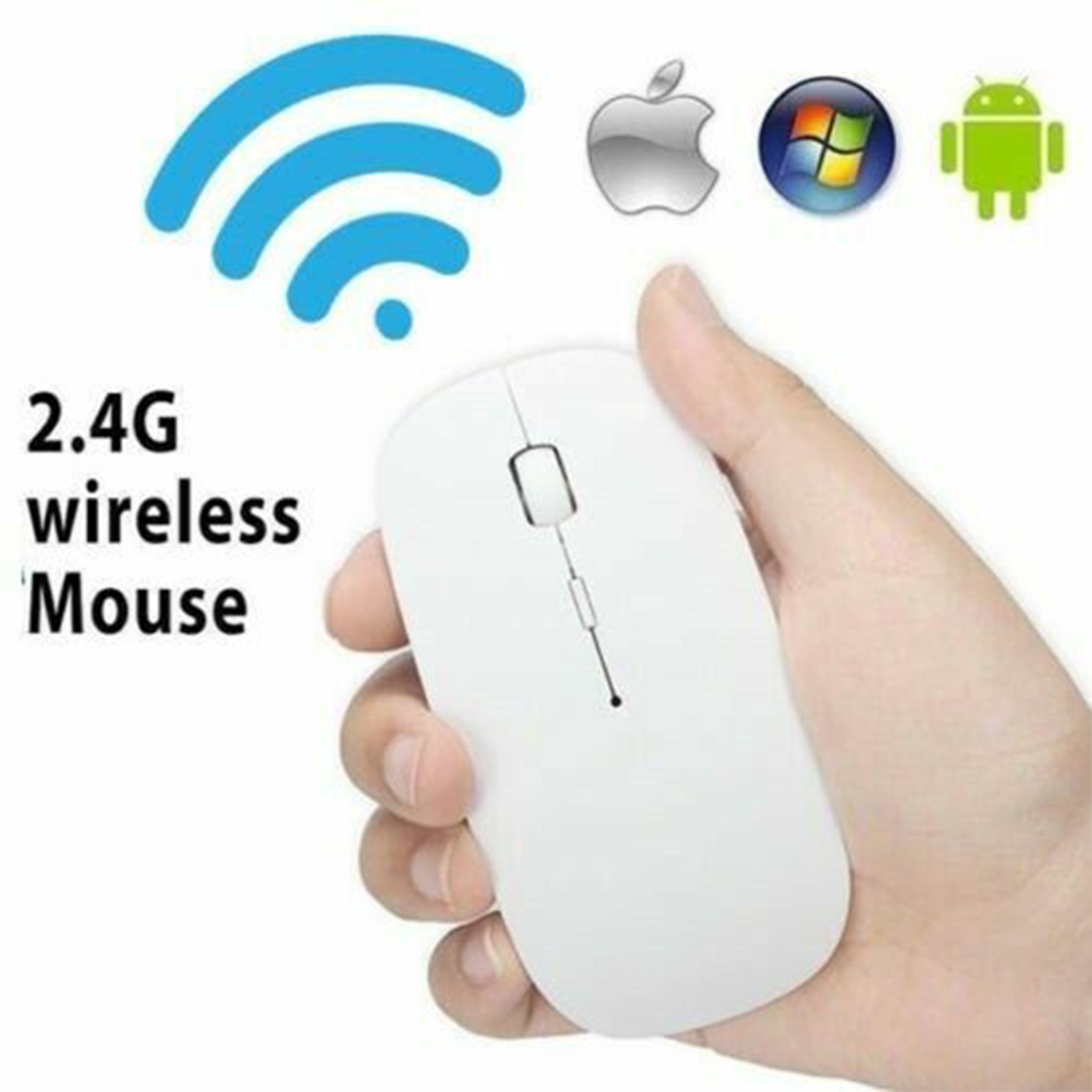 ISTAR 2.4ghz Wireless Mouse Ultra Slim USB 1600 DPI Optical Wireless Computer Mini Scroll Wireless Mouses for iPad MacBook Laptop Android Tablet