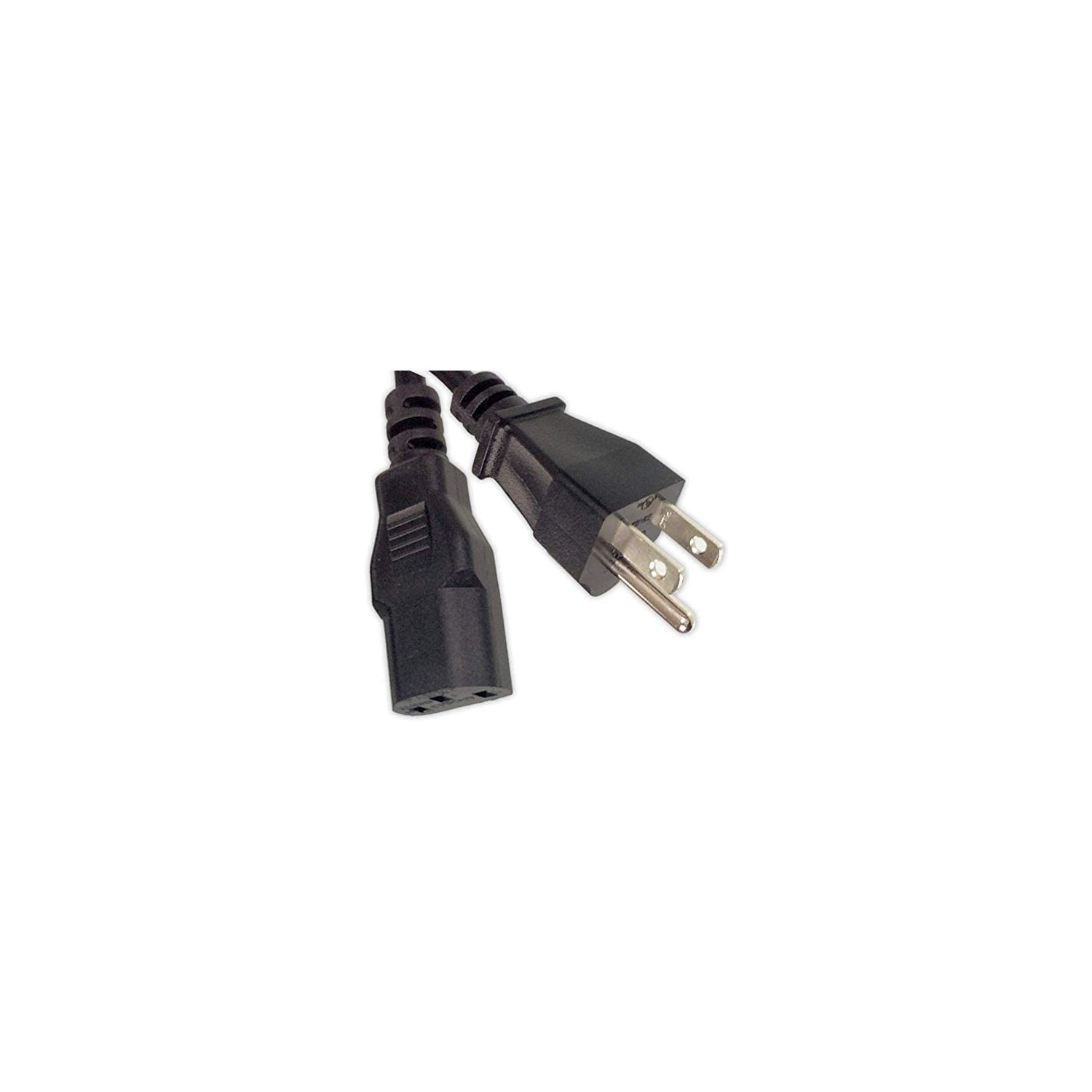3 Prong 5FT 18AWG AC Power Cable Suitable for Desktop Computers, Laptop Computers,TV Electric Kettles, Rice cookers,