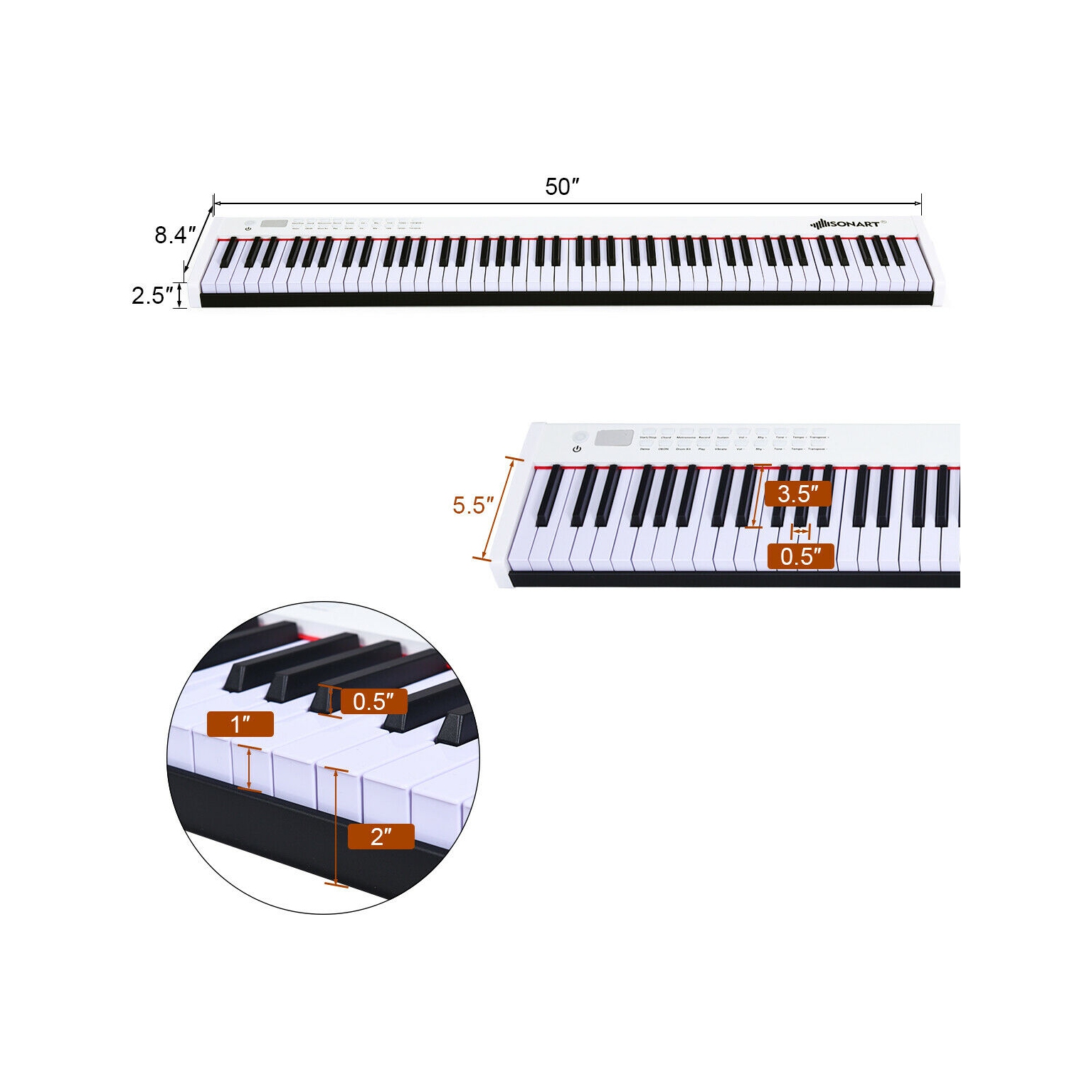 Gymax BX-Ⅱ 88 Key Digital Piano MIDI Keyboard