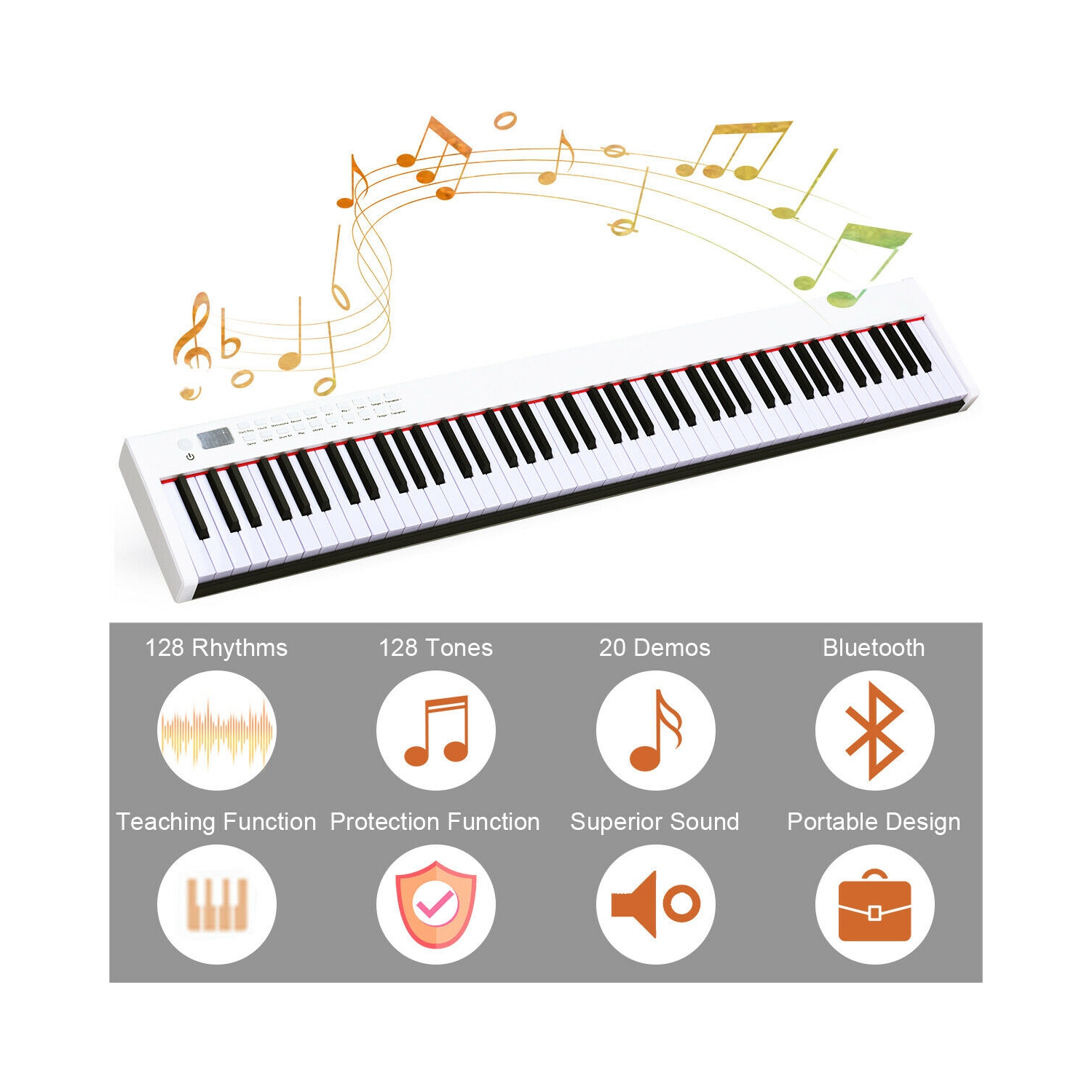 Gymax BX-Ⅱ 88 Key Digital Piano MIDI Keyboard