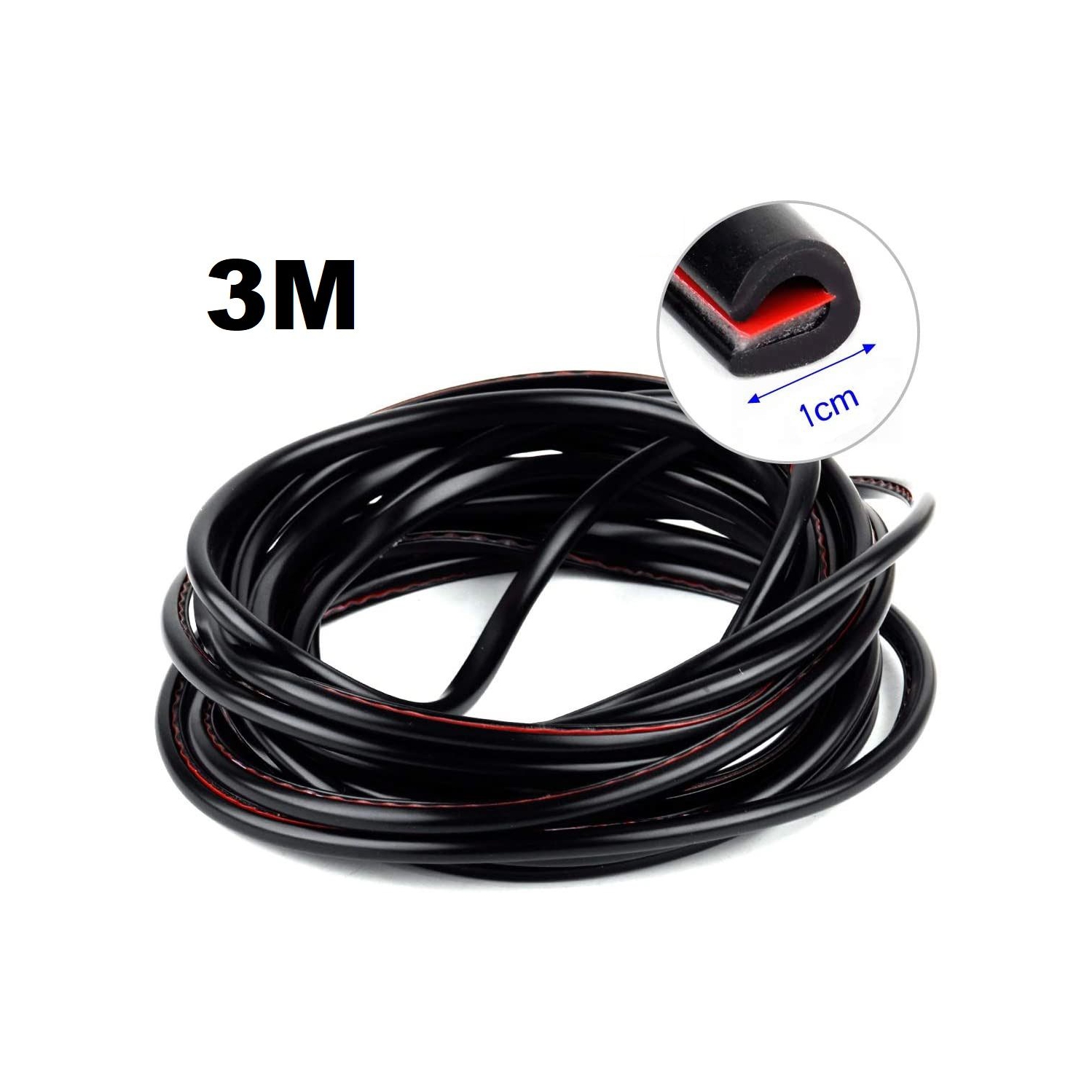 ISTAR Universal Car Door Edge Rubber Scratch Protector 3M Molding Strip Protection Strips Sealing Anti-rub DIY Car-Styling Guards Trim Styling For Car