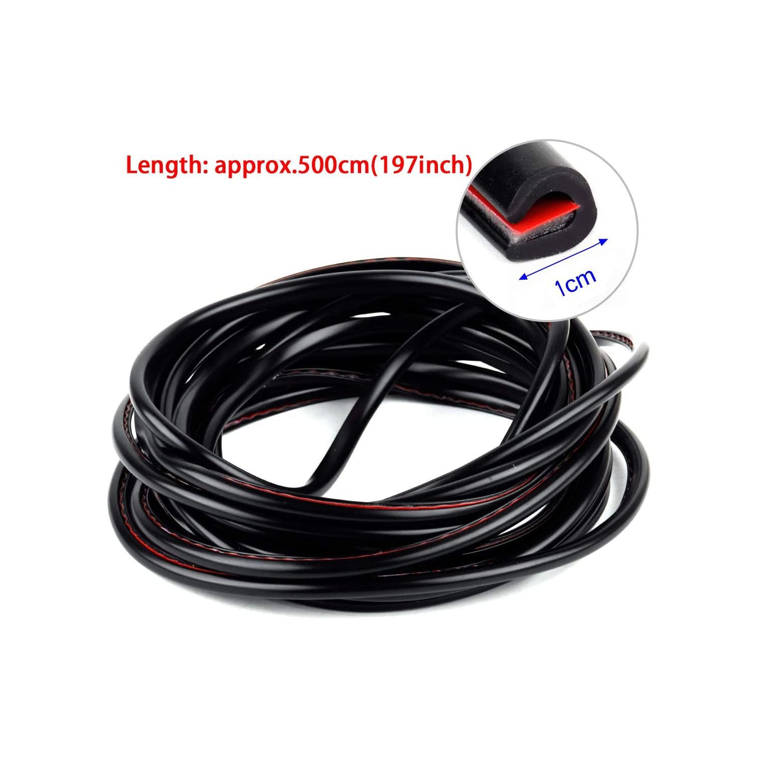 ISTAR Universal Car Door Edge Rubber Scratch Protector 3M Molding Strip Protection Strips Sealing Anti-rub DIY Car-Styling Guards Trim Styling For Car