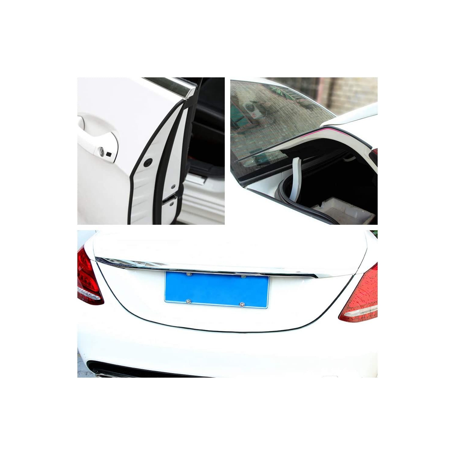 ISTAR Universal Car Door Edge Rubber Scratch Protector 3M Molding Strip Protection Strips Sealing Anti-rub DIY Car-Styling Guards Trim Styling For Car