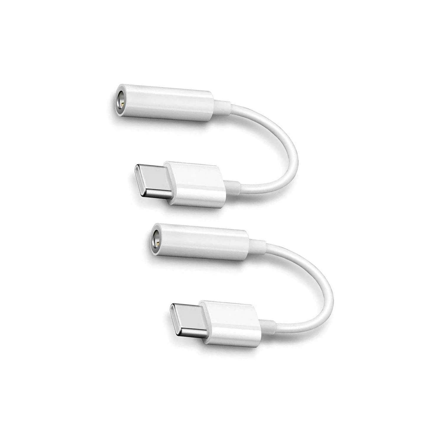 CABLESHARK for USB C to 3.5mm Headphone Jack Adapter, Upgrade USB Type C Audio Aux Adapter Converter Compatible with Pixel 3XL/2XL/3/2, iPad Pro 2018 Samsung Sony Galaxy Note Huawei and More (2 Pack)