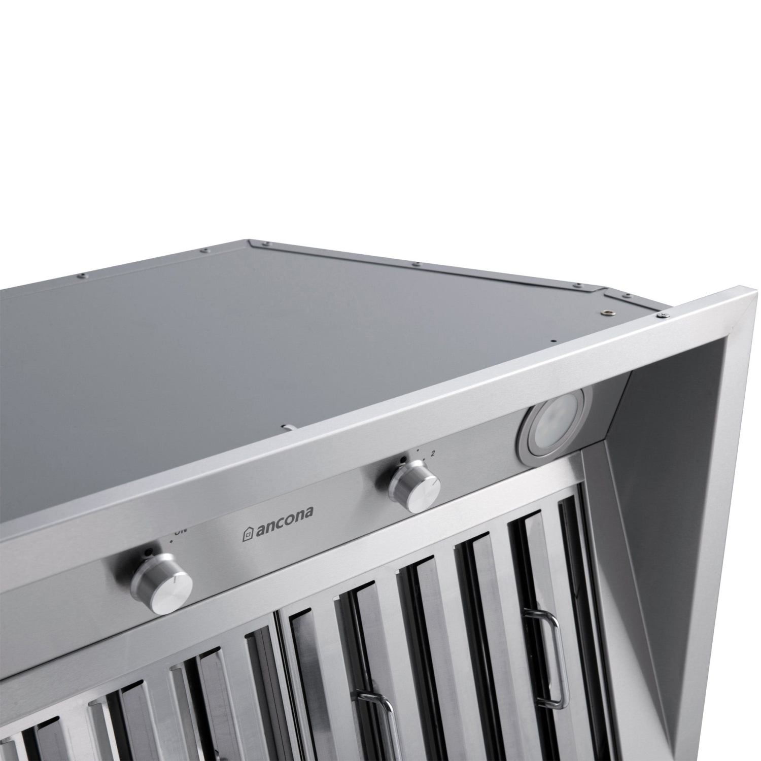 Hotte de cuisinière encastrée de 600 pi3/min de 28 po d'Ancona Pro en acier inoxydable