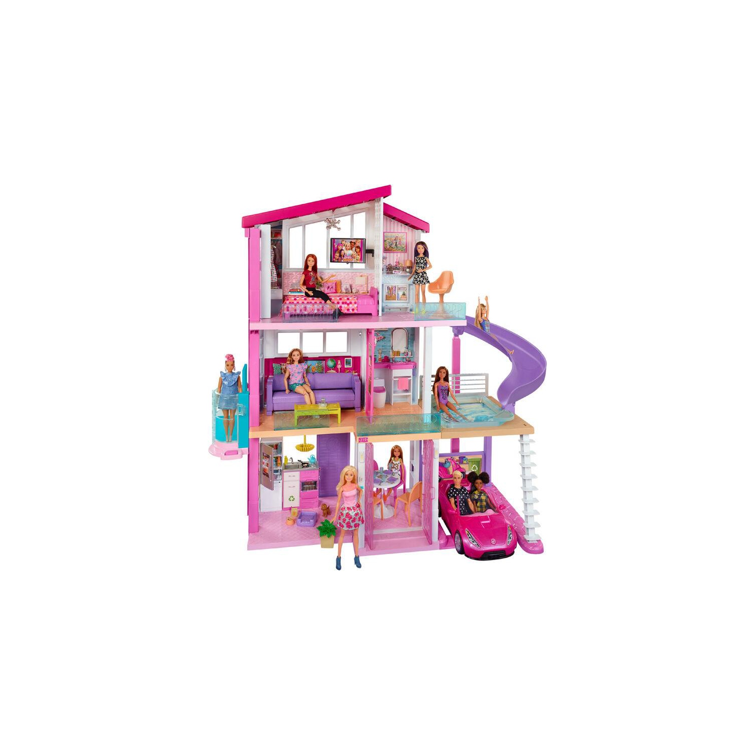 Mattel Barbie Dreamhouse Dollhouse with Pool, Slide and Elevator for Ages 3 - 7 years