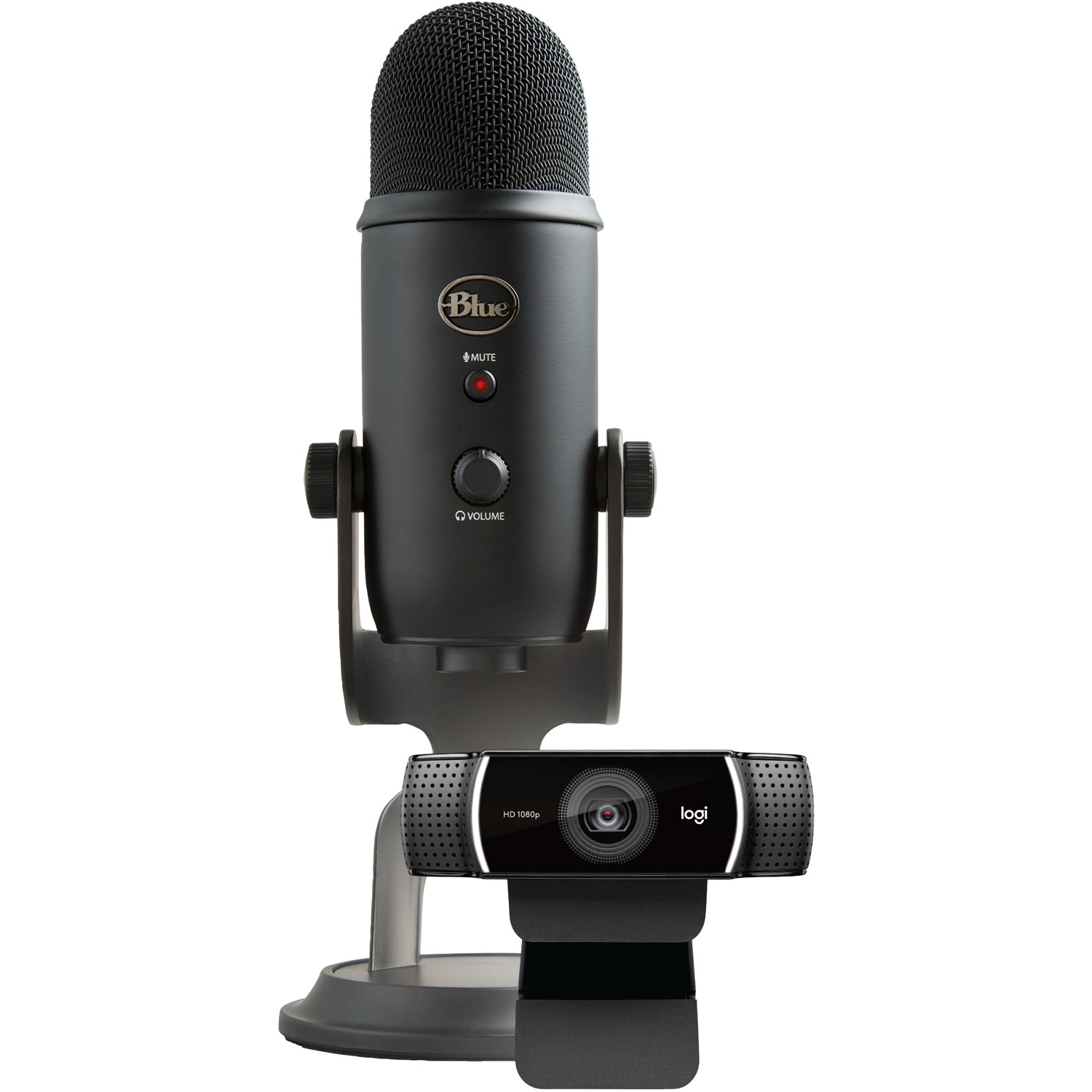 Ensemble de diffusion en continu Pro de Blue Microphones avec micro USB Yeti et caméra Web Logitech