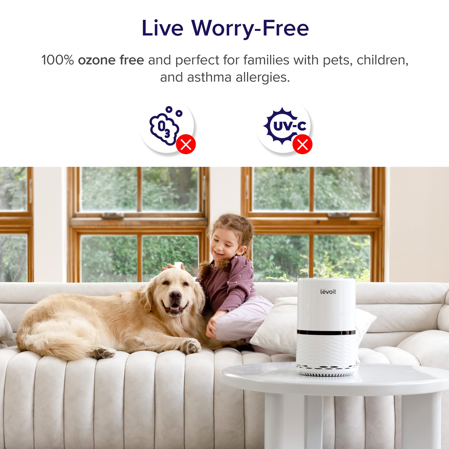Levoit Air Purifier for Home, H13 True HEPA Filter