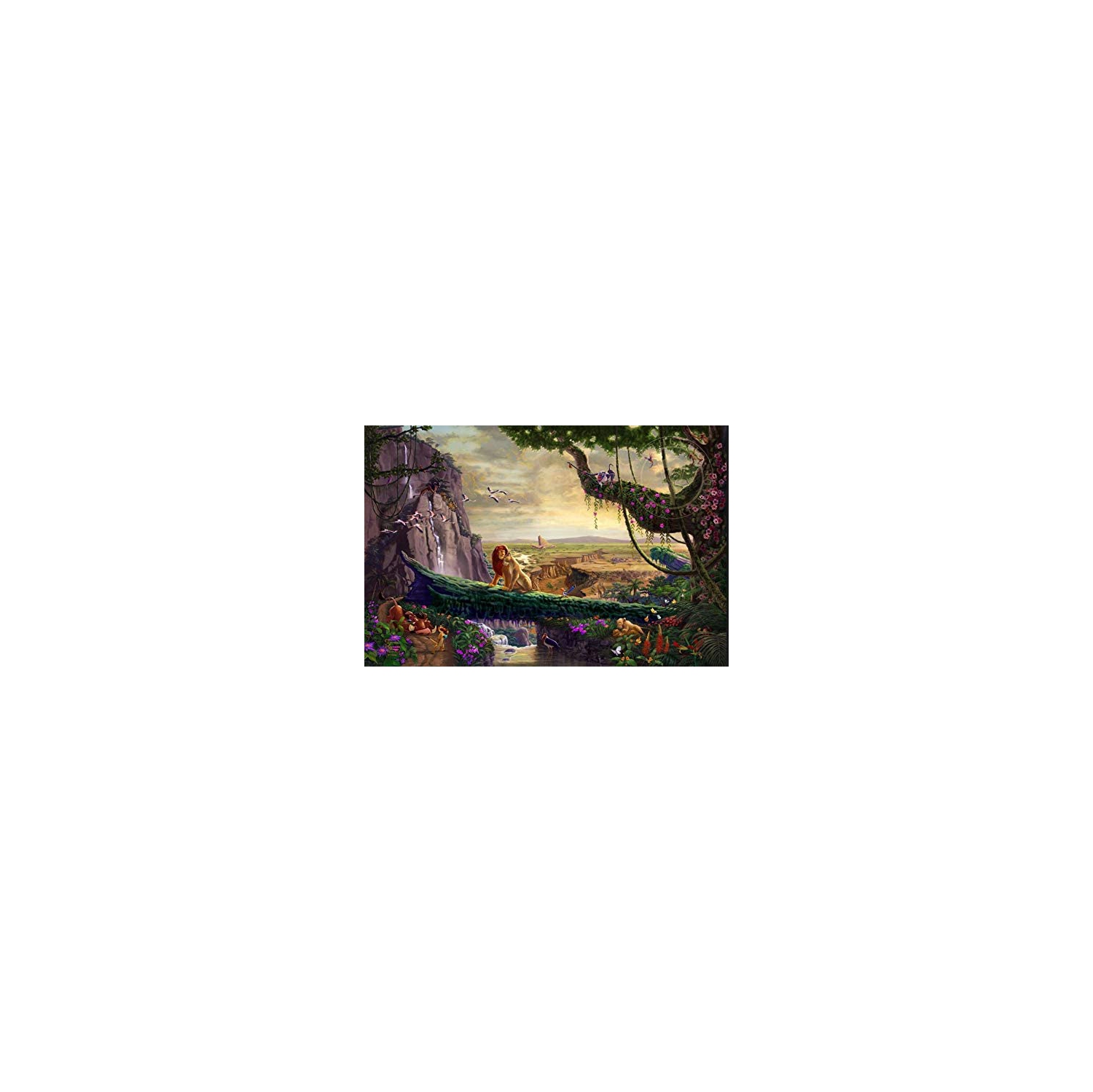 Ceaco Thomas Kinkade The Disney Dreams Collection 4 in 1 500 pc Puzzles [Cinderella , Lion King , Mickey & Minnie ,The Little Mermaid]