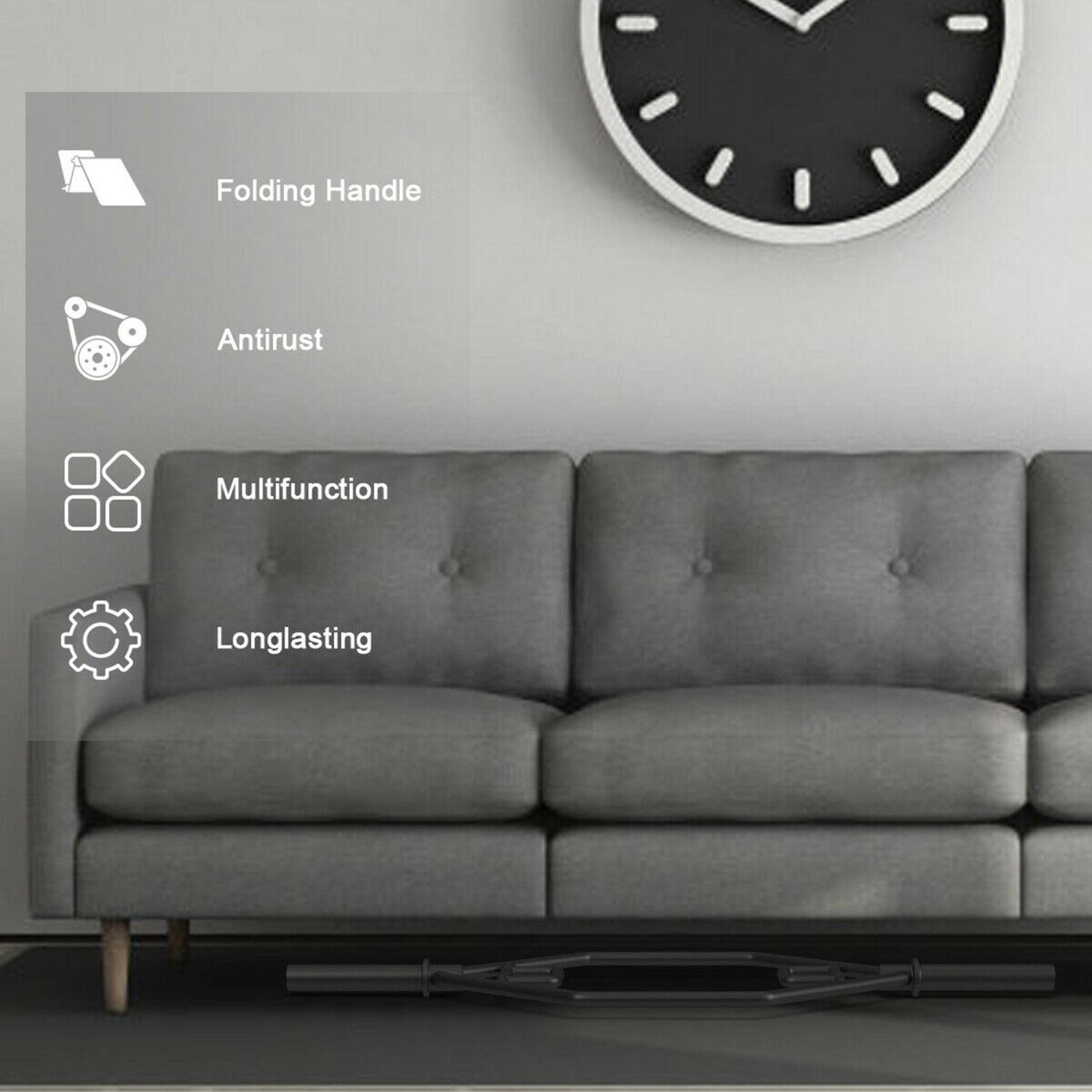 Gymax 56'' Olympic Hexagon Deadlift Bar Trap Bar W/ Folding Grips Powerlifting