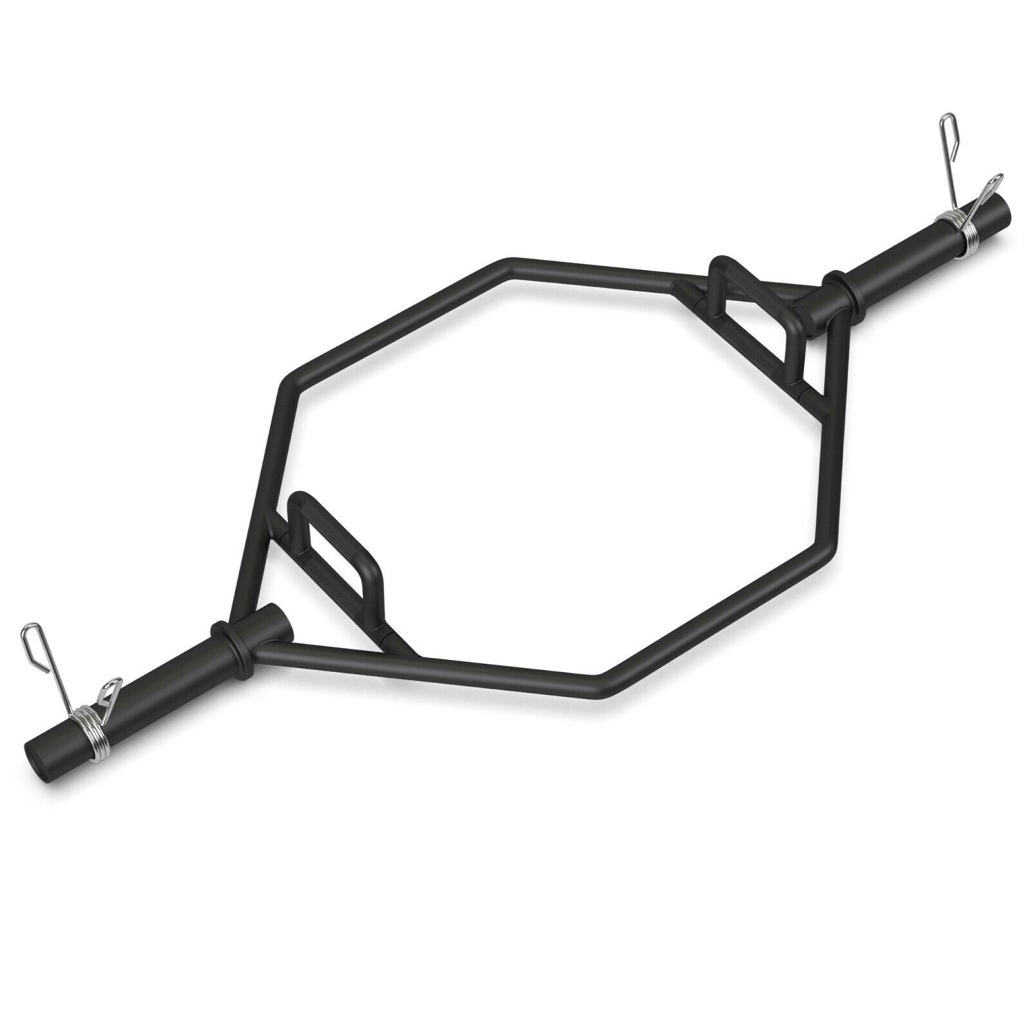 Gymax 56'' Olympic Hexagon Deadlift Bar Trap Bar W/ Folding Grips Powerlifting