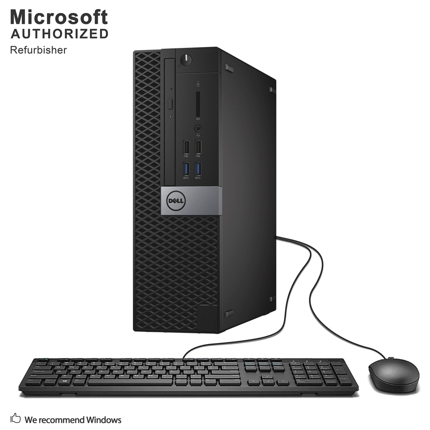 Refurbished (Good) - Dell OptiPlex 3050 SFF, Intel Quad Core i5-6500 up to 3.6 GHz, 8G DDR4 RAM, 500G, DVDRW, WiFi, Bluetooth, Windows 10 Pro 64 Bit (EN/FR/ES)