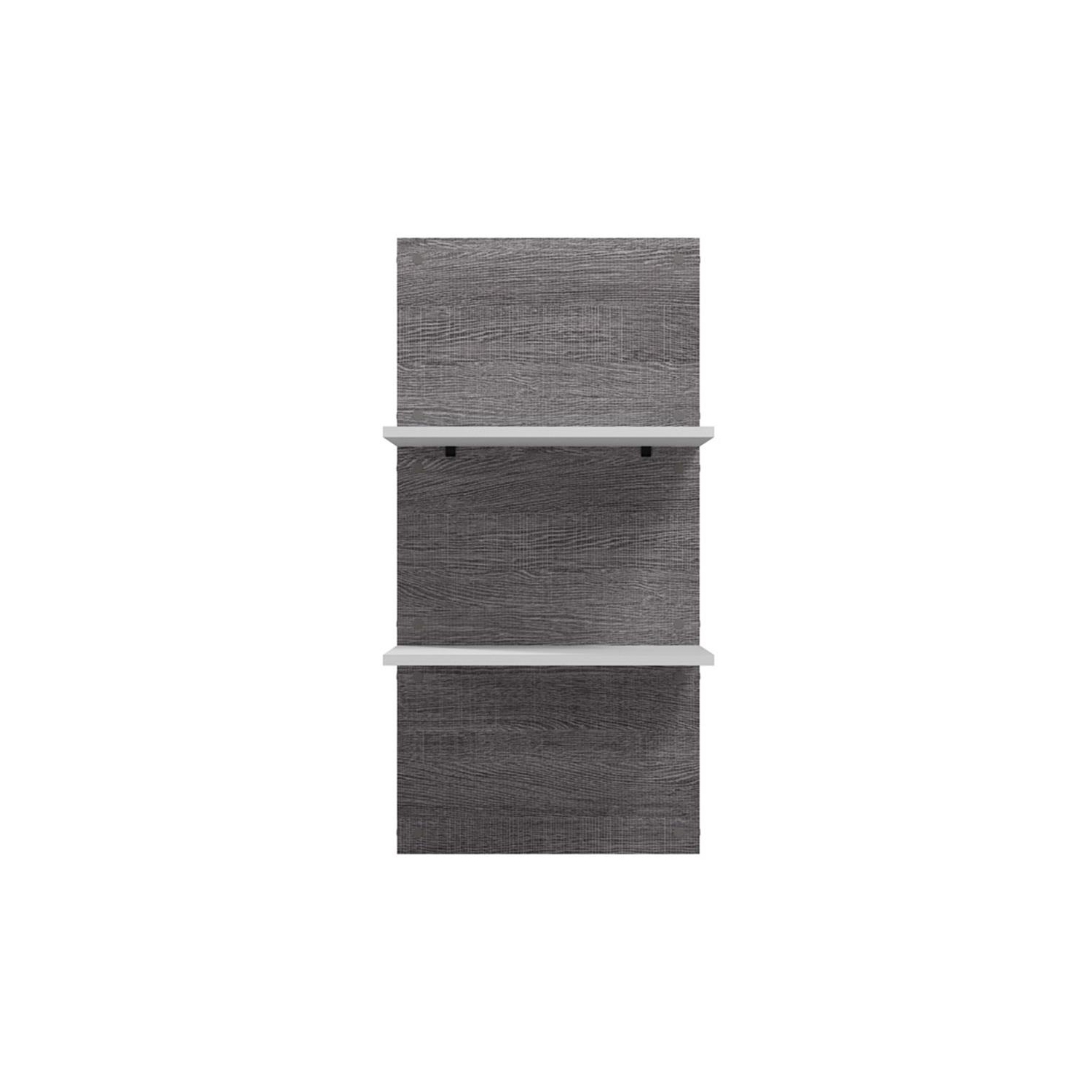 Cielo 19.5“ Floating Shelves - Bark Grey & White