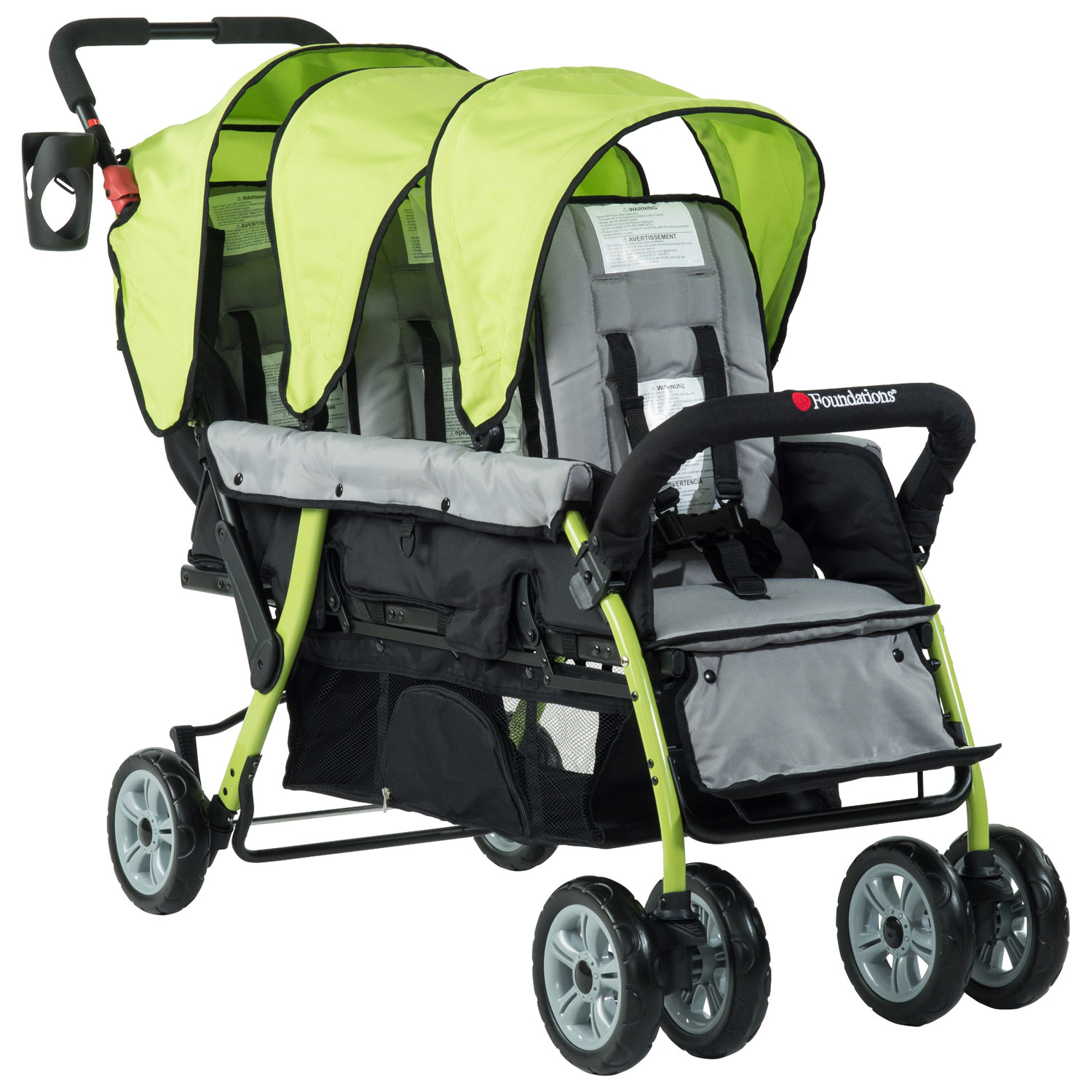 Foundations Sport Triple Stroller - Lime