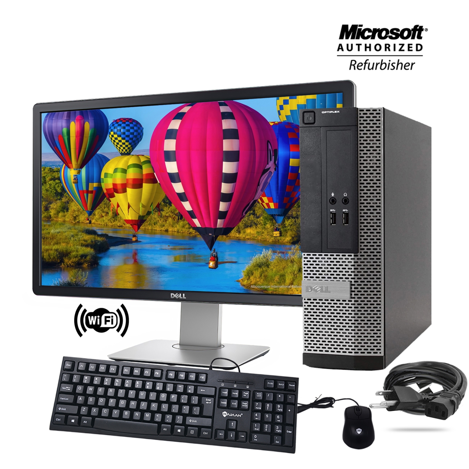 Refurbished - Dell Optiplex 3020 SFF Desktop PC Dual(2) 27" Monitor Intel Core i5 4570@3.2GHz 16GB DDR3 RAM 512GB SSD Windows 10 Home USB Keyboard