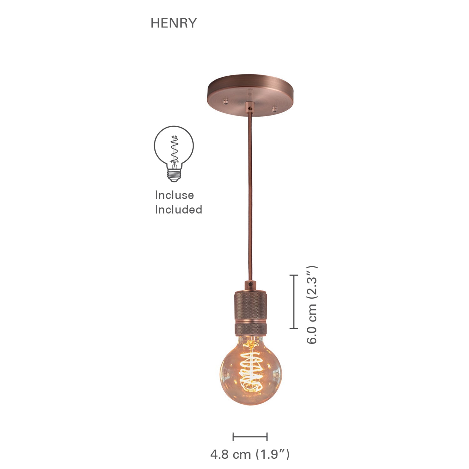 Xtricity - Pendant Light, 1.9 '' Width, From The Henry Collection, Antique Brass